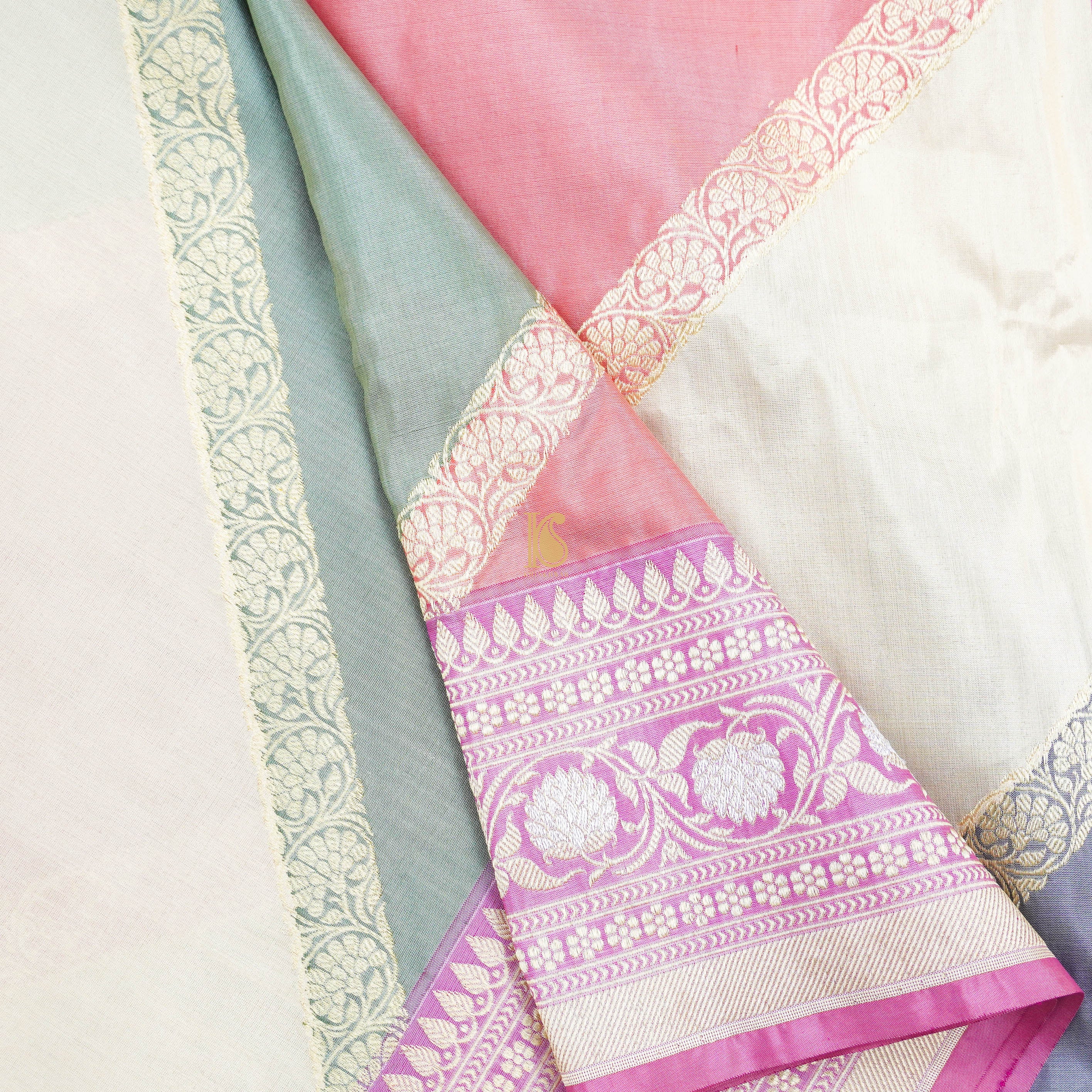 Handloom Pure Tissue Silk Rangkat Banarasi Saree - Khinkhwab