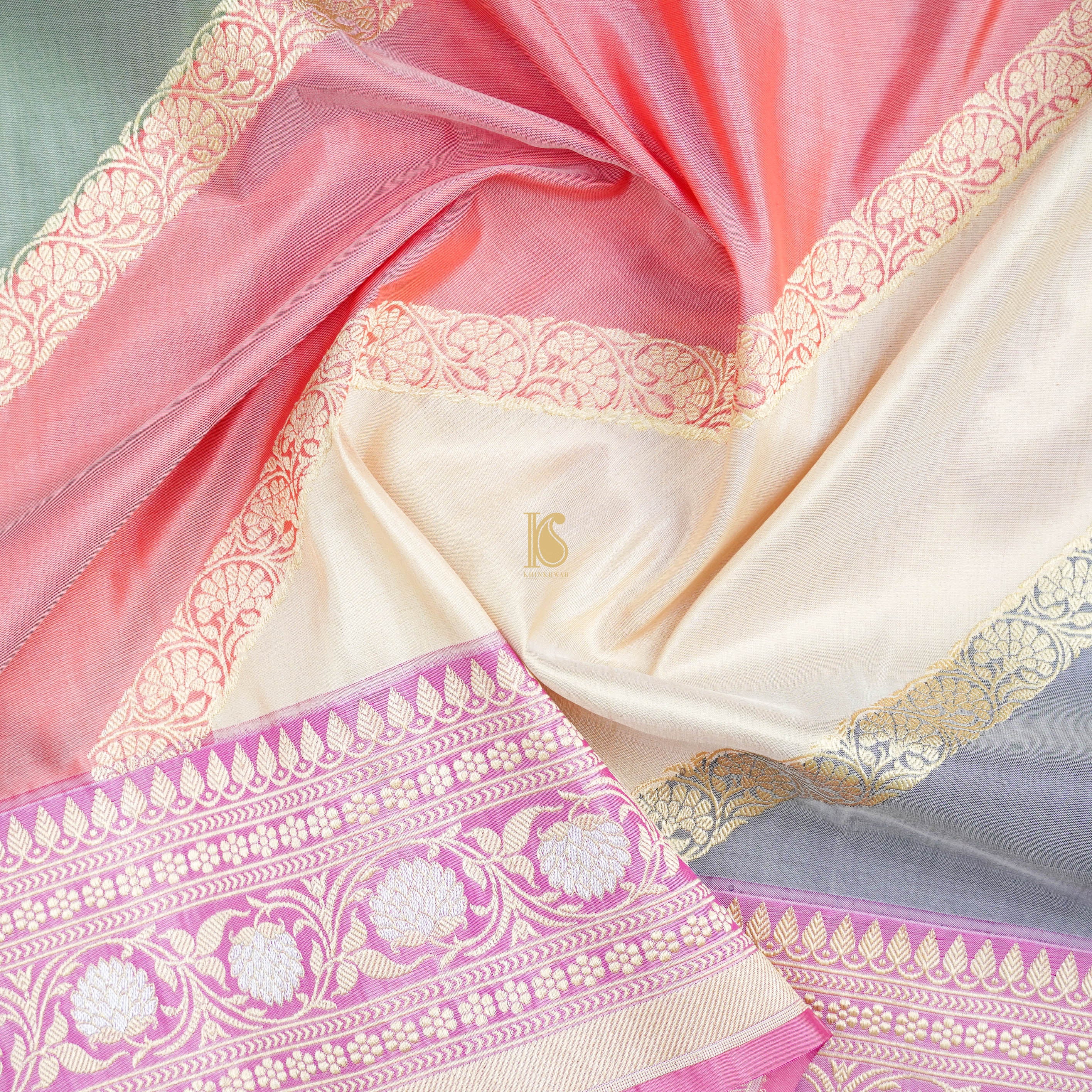 Handloom Pure Tissue Silk Rangkat Banarasi Saree - Khinkhwab