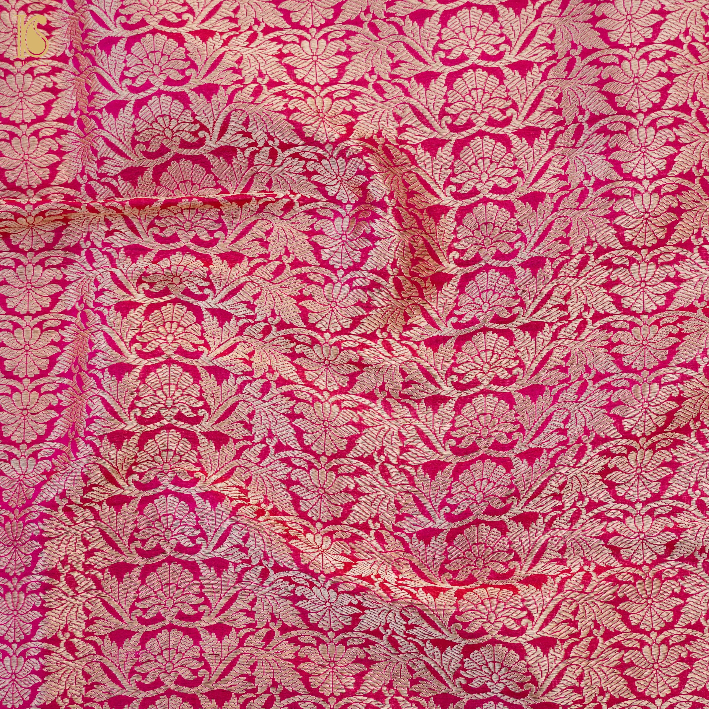 Jazzberry Jam Pure Katan Silk Handloom Banarasi Kalidar Lehenga - Khinkhwab
