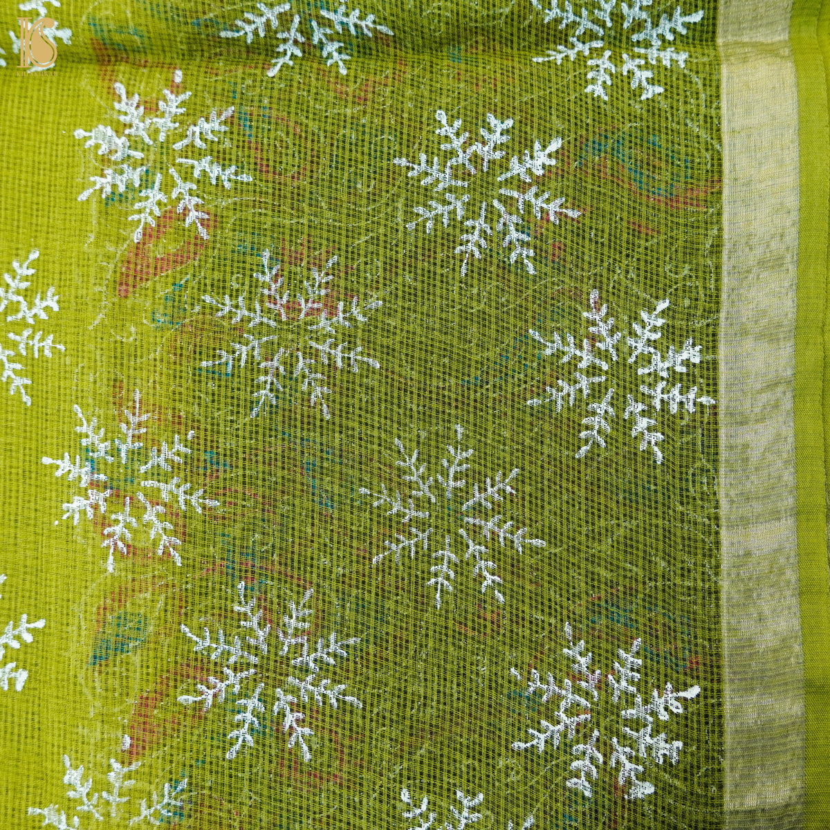 Wattle Yellow Handloom Kota Cotton Print Saree - Khinkhwab