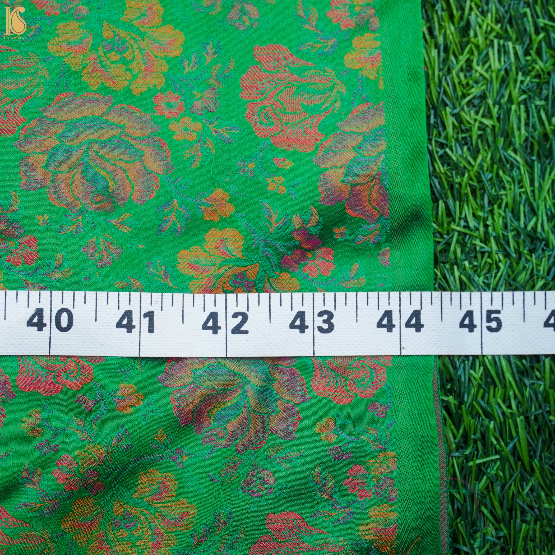 Salem Green Pure Banarasi Silk Handwoven Tanchui Kurta Fabric - Khinkhwab