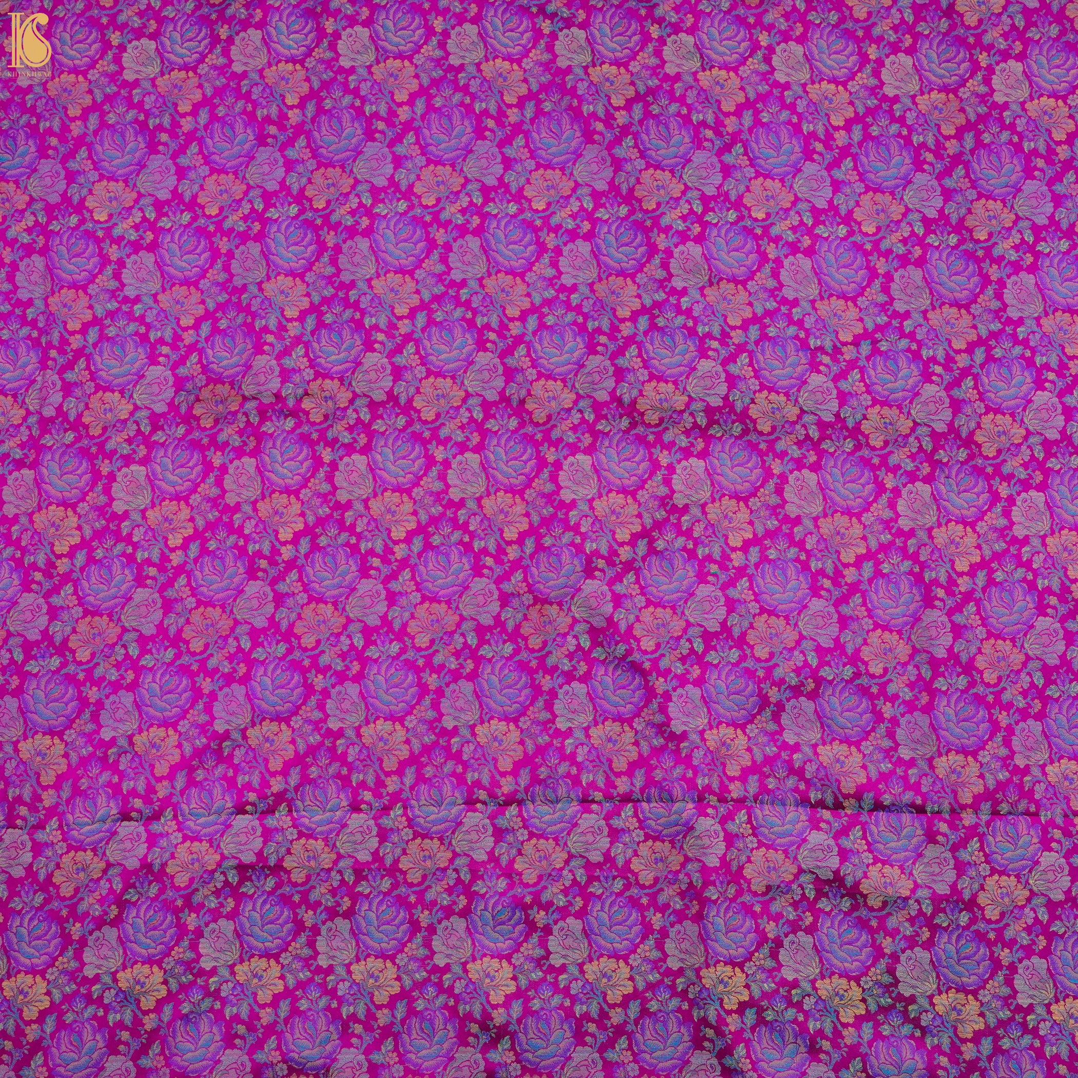 Violet Pure Banarasi Silk Handwoven Tanchui Kurta Fabric - Khinkhwab