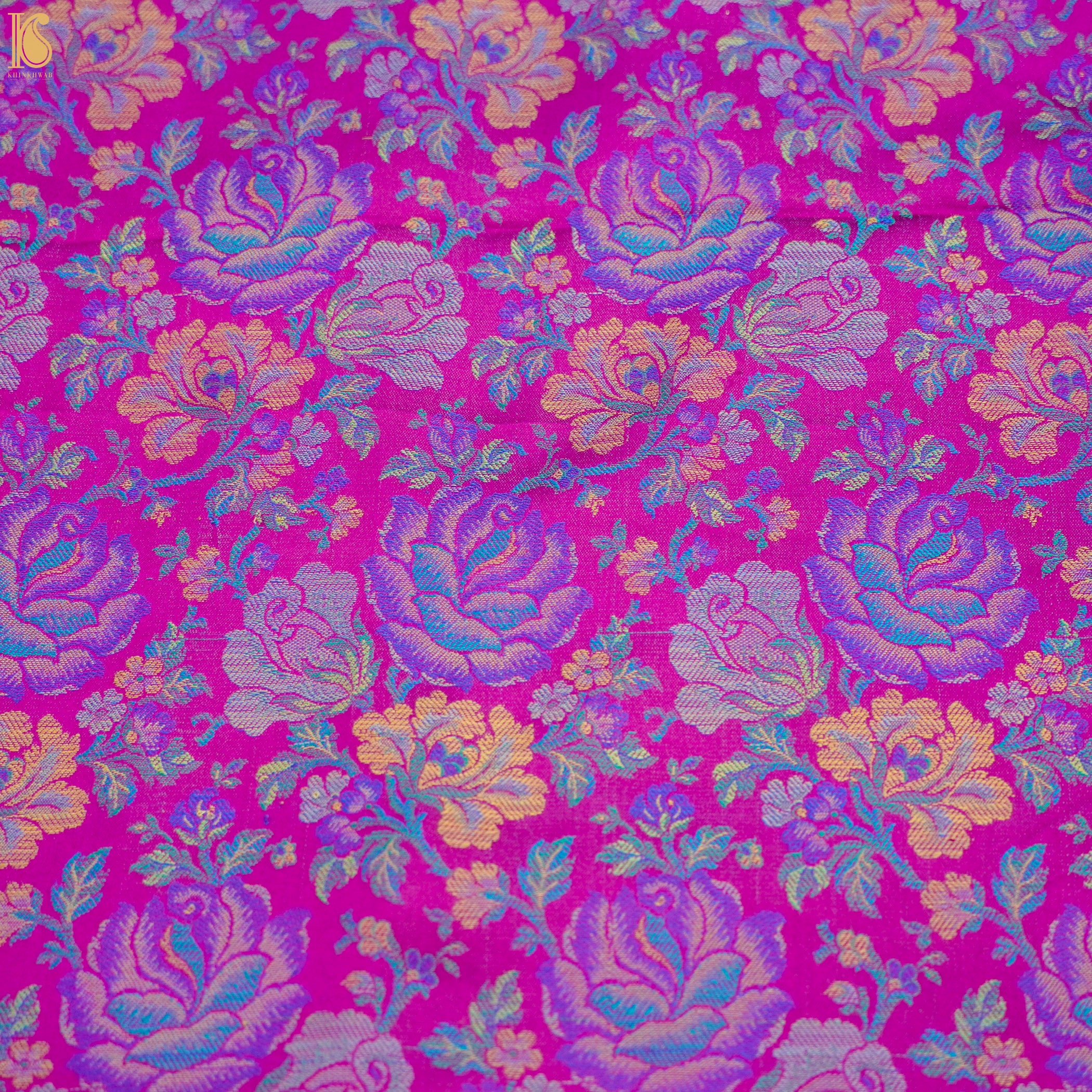 Violet Pure Banarasi Silk Handwoven Tanchui Kurta Fabric - Khinkhwab