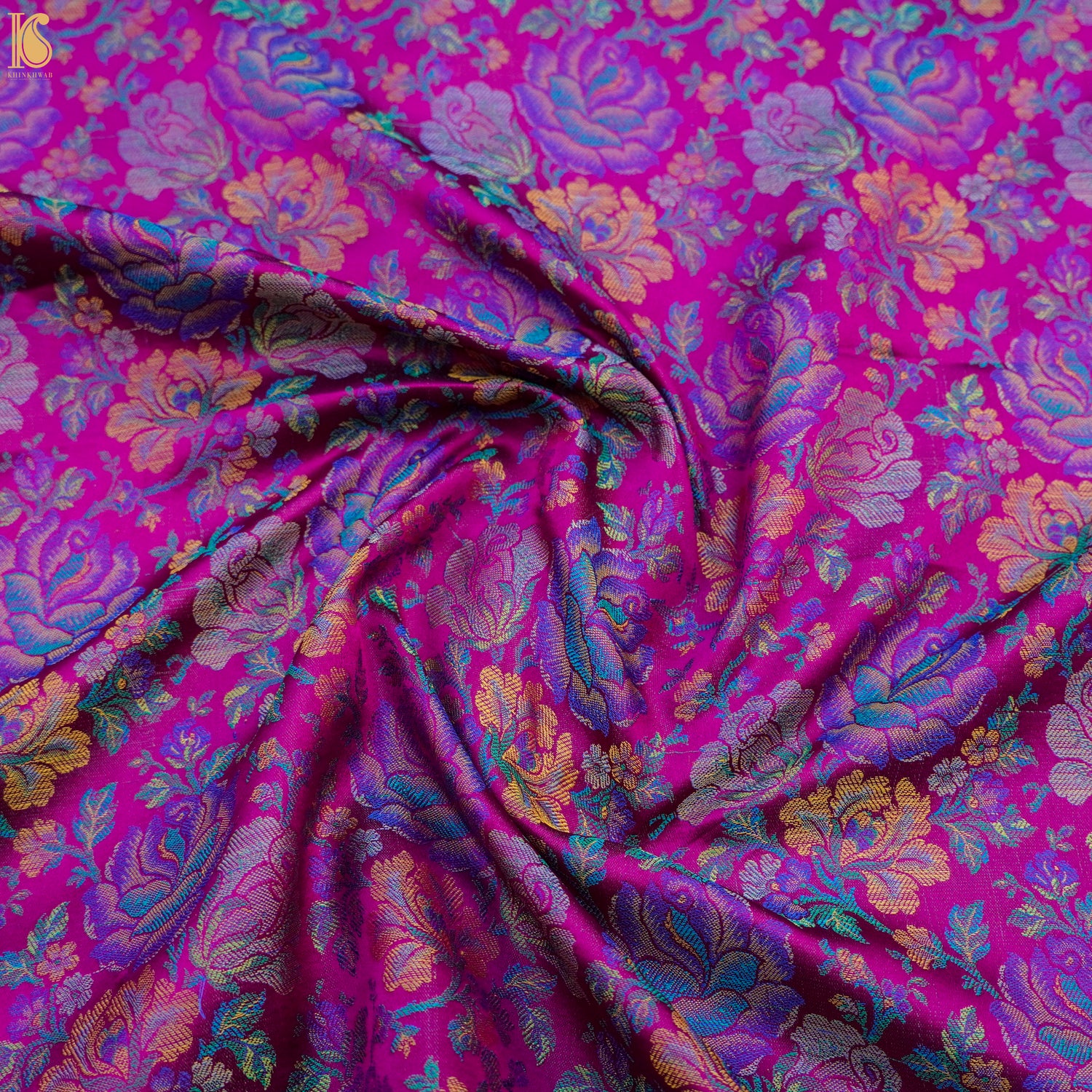 Violet Pure Banarasi Silk Handwoven Tanchui Kurta Fabric - Khinkhwab