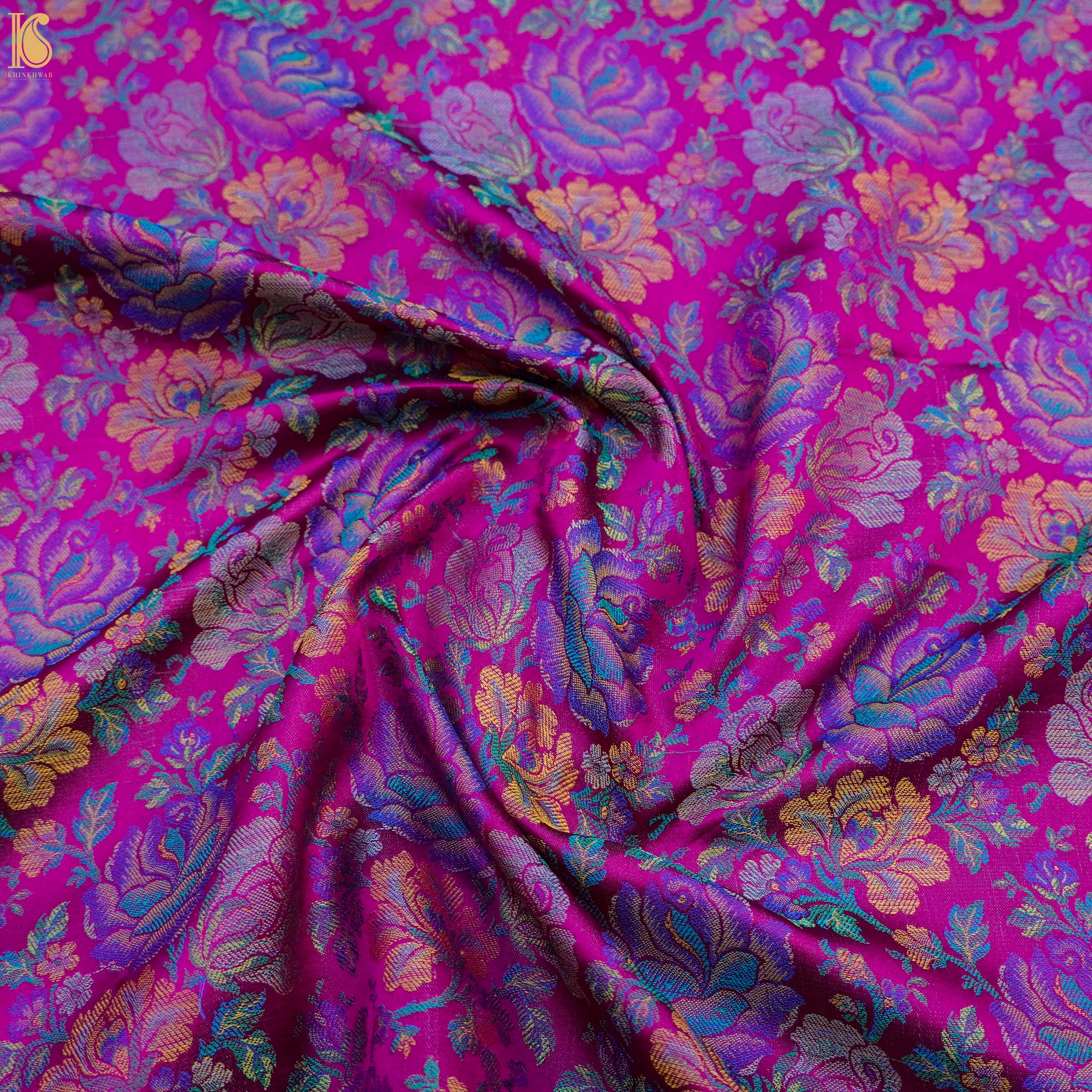 Violet Pure Banarasi Silk Handwoven Tanchui Kurta Fabric - Khinkhwab