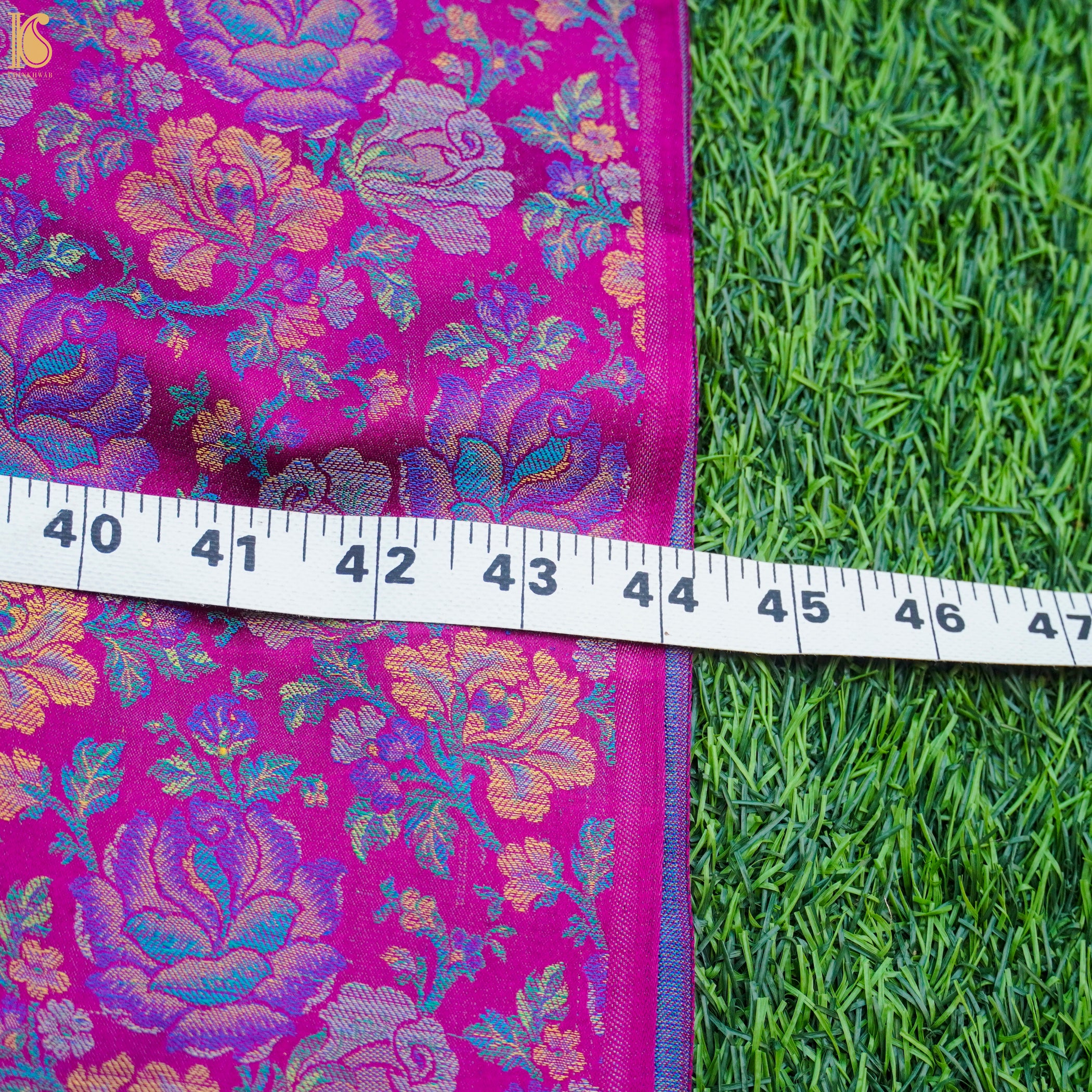 Violet Pure Banarasi Silk Handwoven Tanchui Kurta Fabric - Khinkhwab