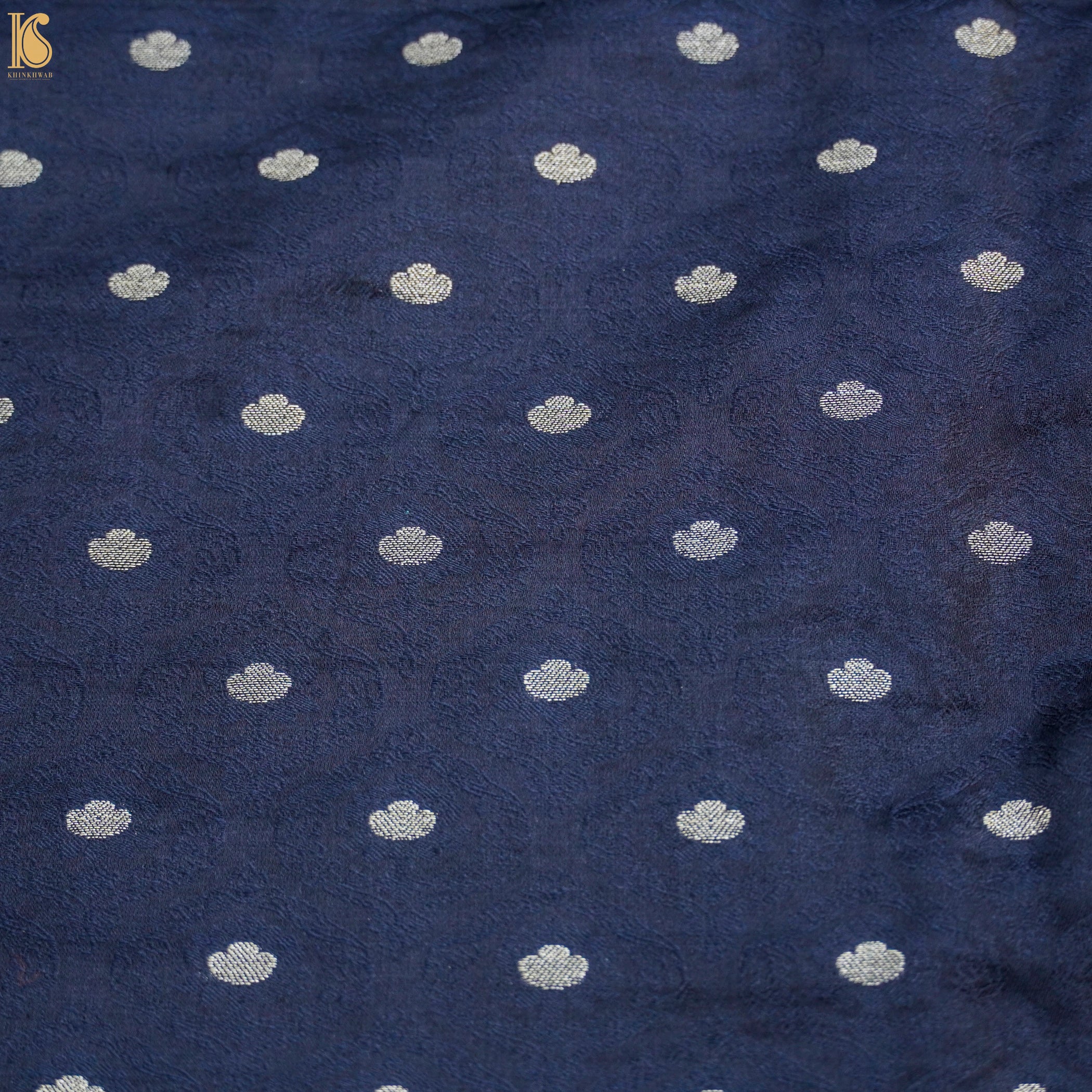 Black Pure Banarasi Silk Handwoven Tanchui Kurta Fabric - Khinkhwab