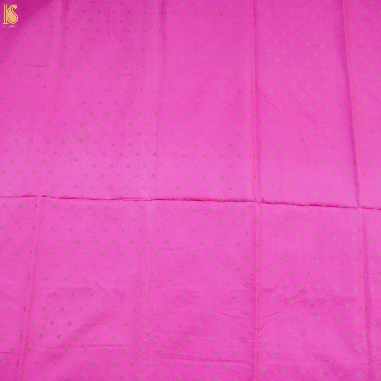 Pink Pure Banarasi Silk Handwoven Tanchui Kurta Fabric - Khinkhwab