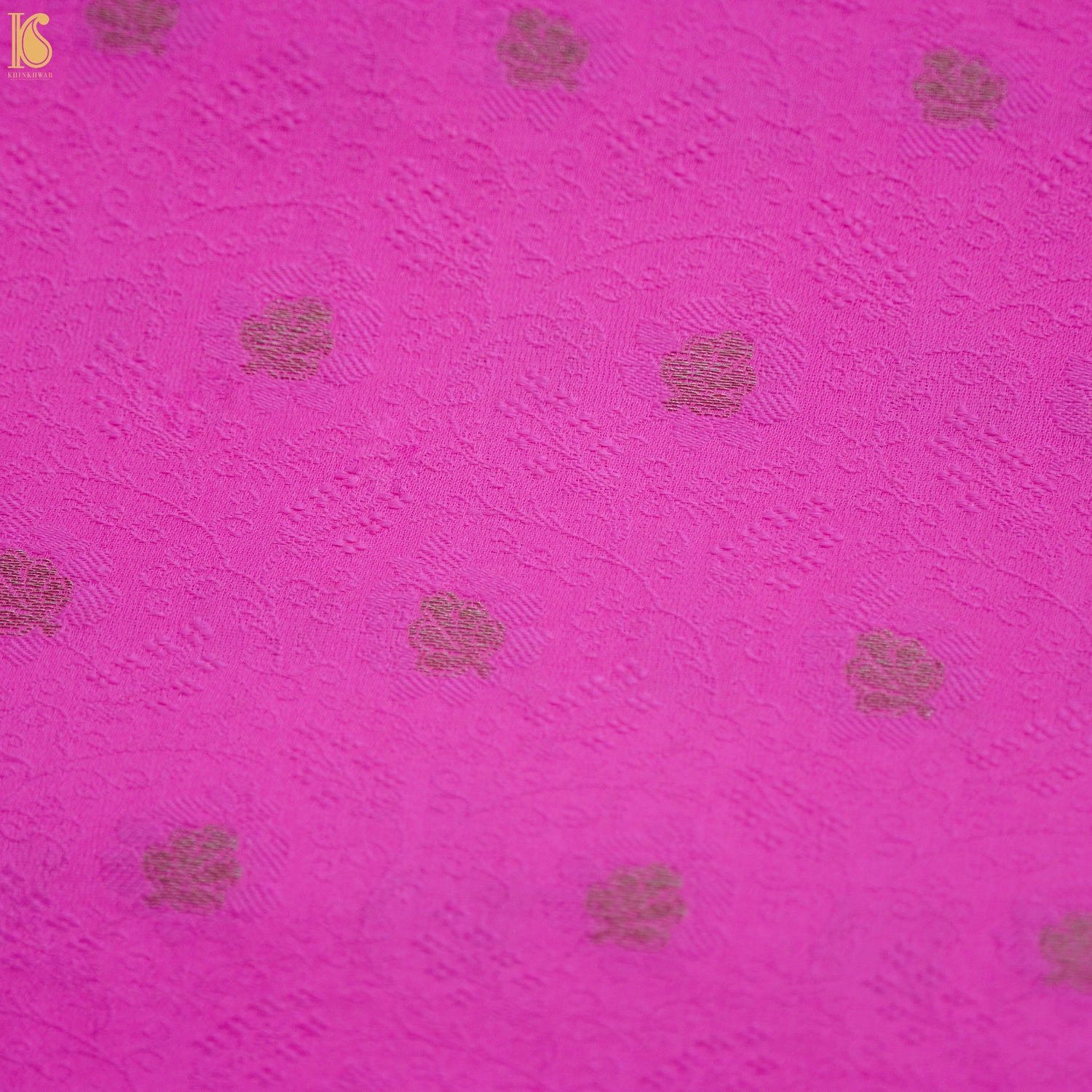 Pink Pure Banarasi Silk Handwoven Tanchui Kurta Fabric - Khinkhwab