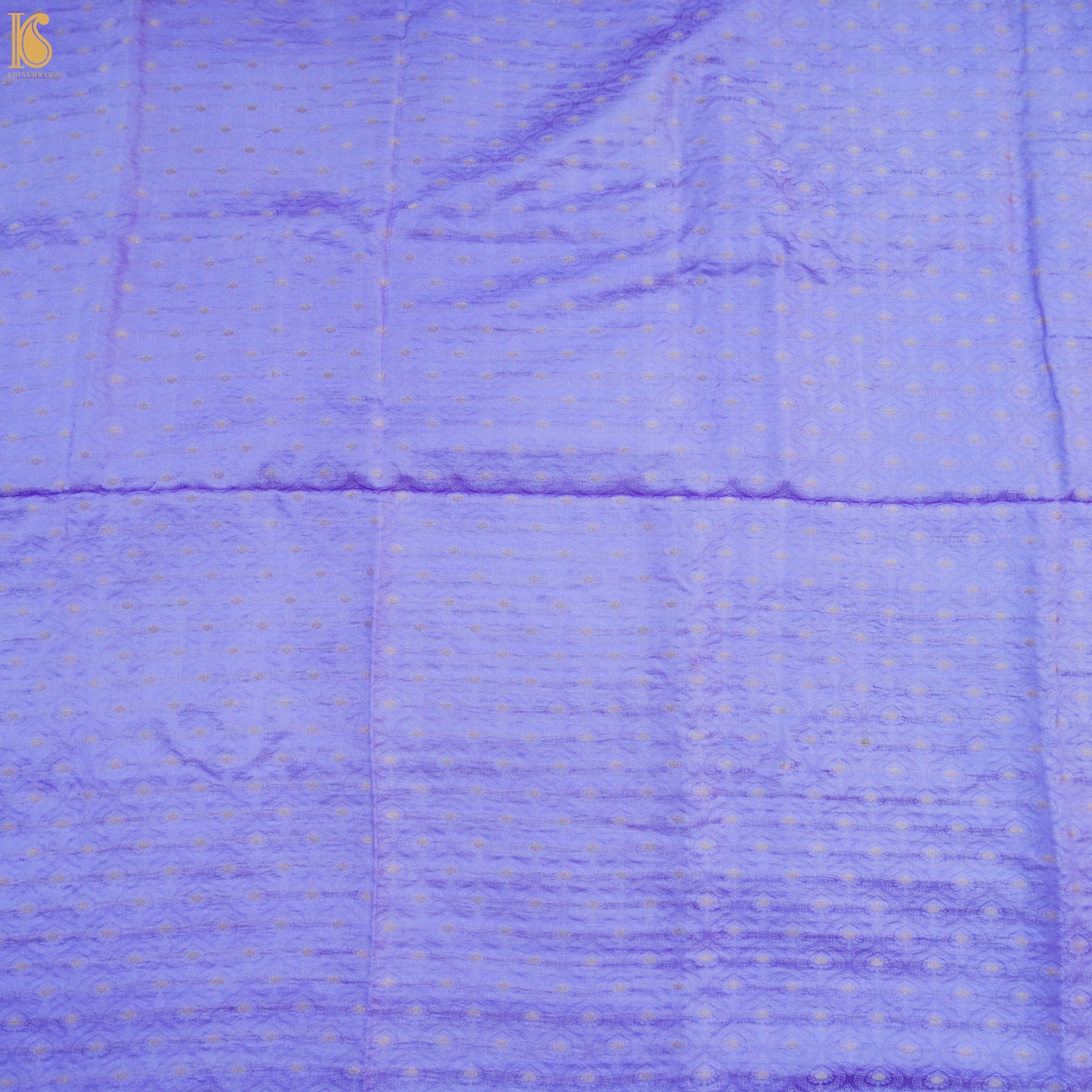 Portage Blue Pure Banarasi Silk Handwoven Tanchui Kurta Fabric - Khinkhwab