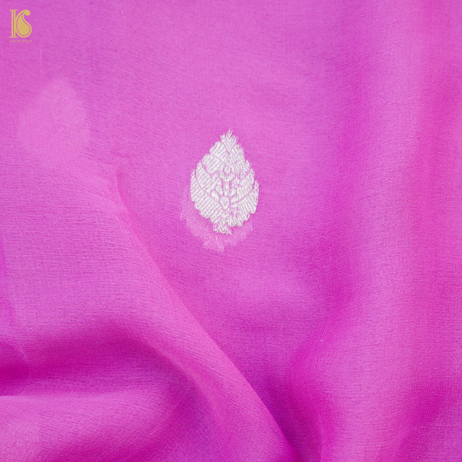 Pale Magenta Pure Georgette Handloom Banarasi Saree - Khinkhwab