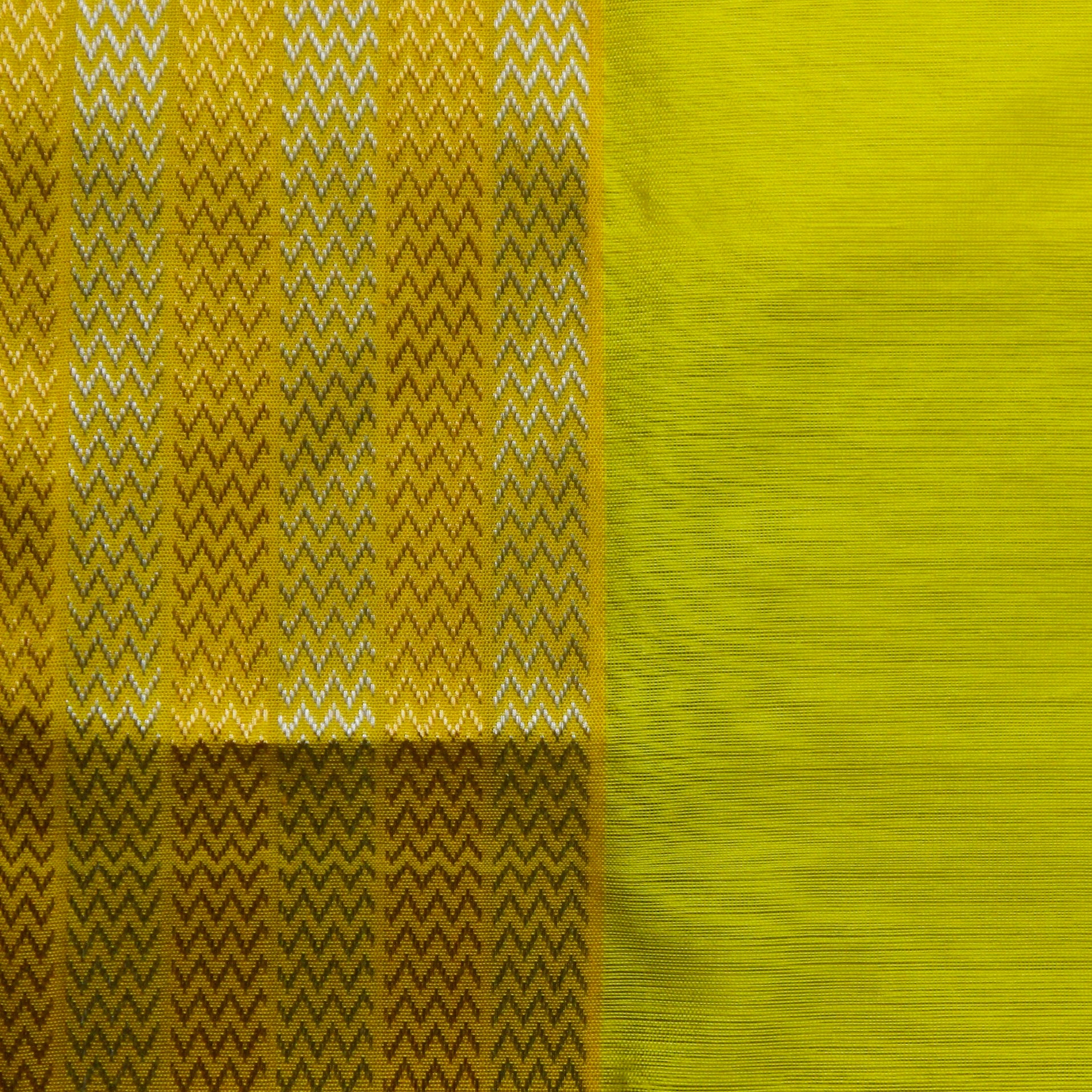 Golden Fizz Yellow Pure Handwoven Chanderi Eknaliya Meena Saree - Khinkhwab