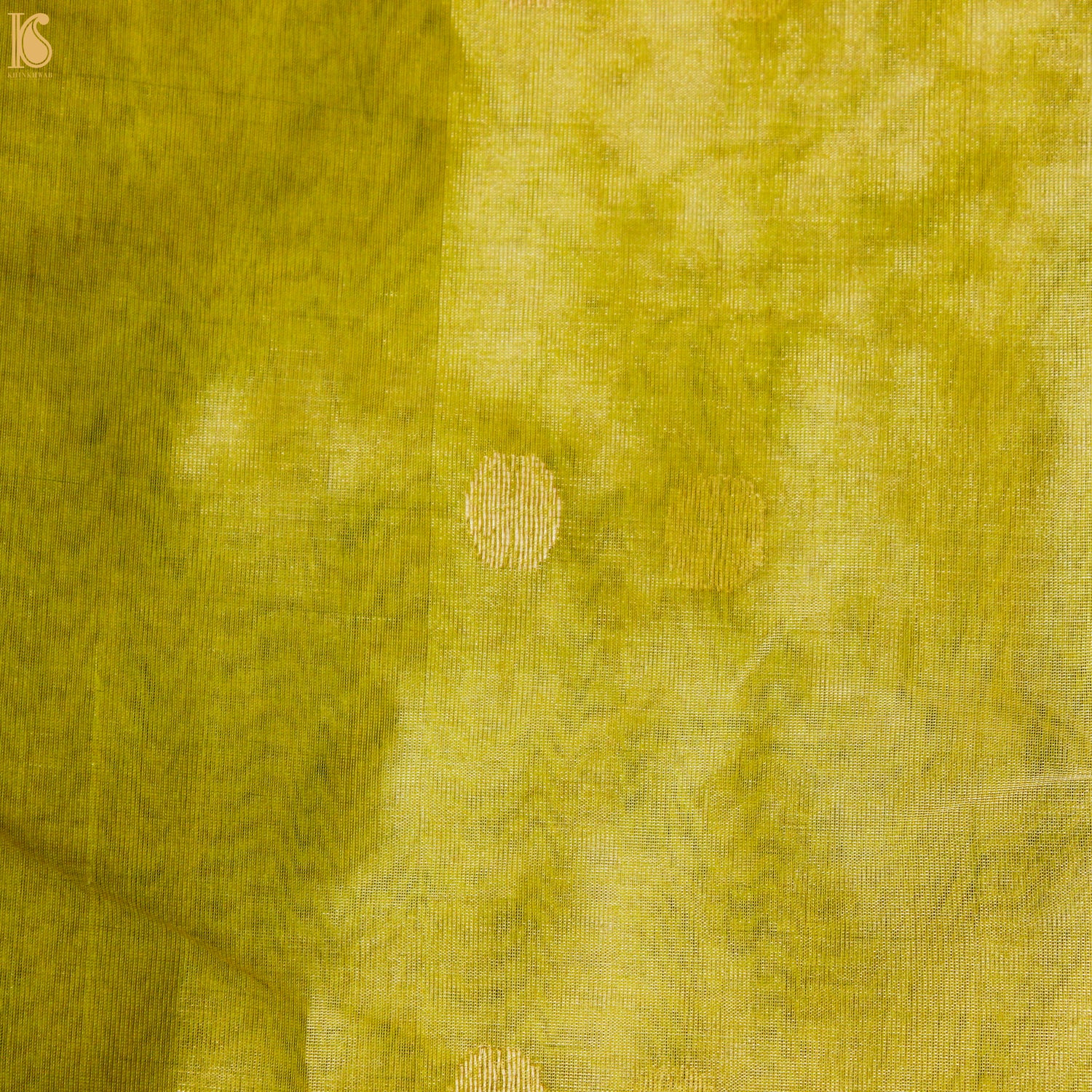 Wild Rice Yellow Pure Tissue Silk Handwoven Chanderi Saree - Khinkhwab