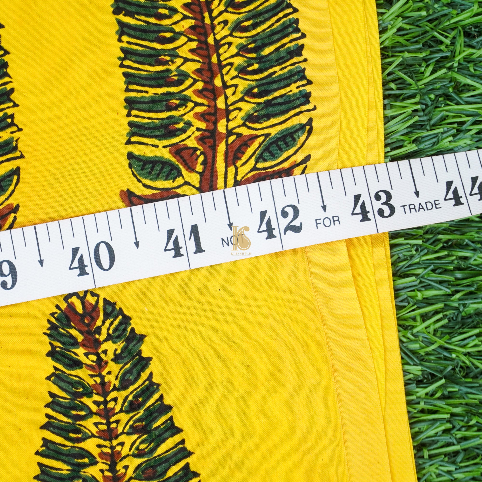 Golden Poppy Hand Block Ajrakh Modal Silk Fabric - Khinkhwab
