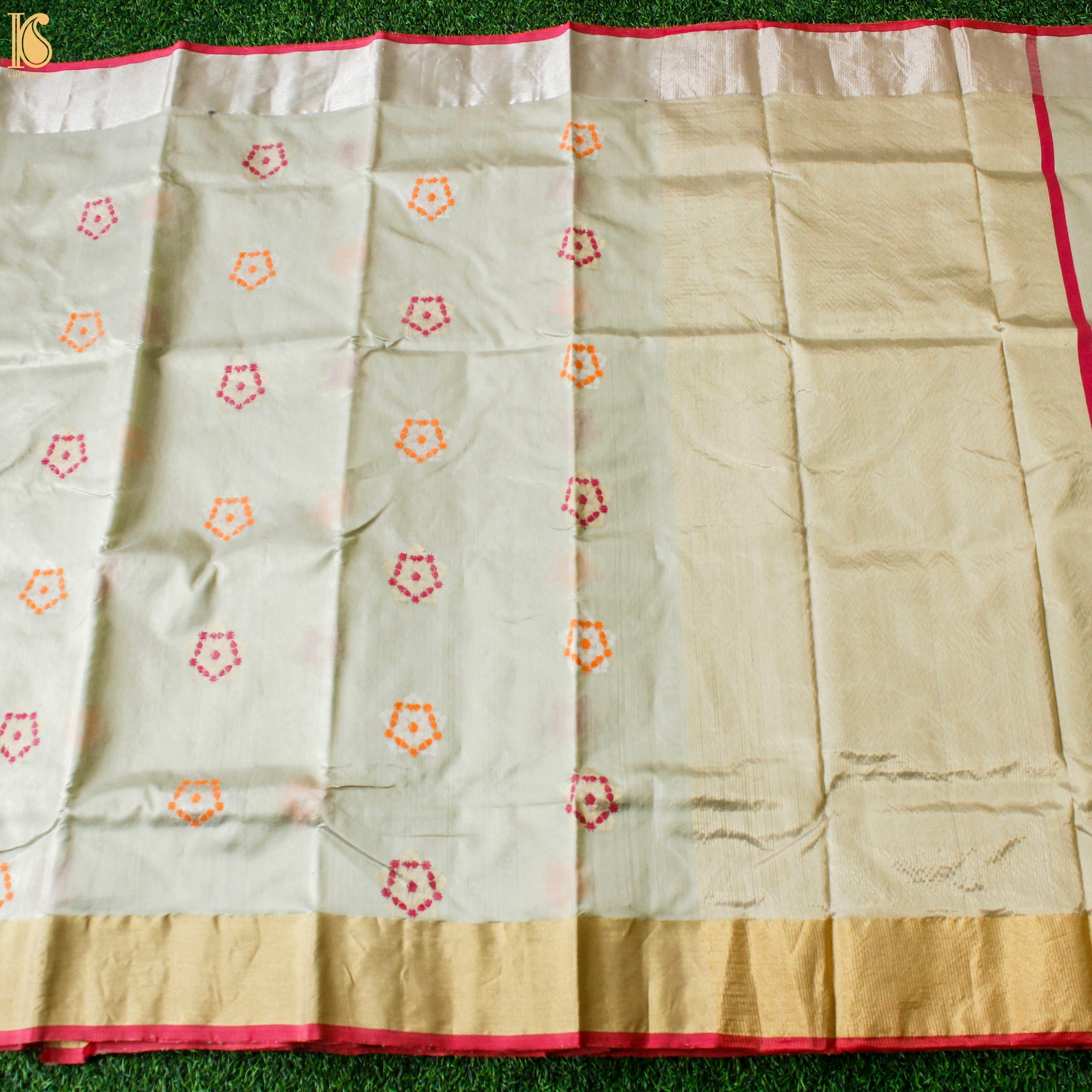 Willow Brook Pure Handwoven Chanderi Silk Eknalayia Saree - Khinkhwab