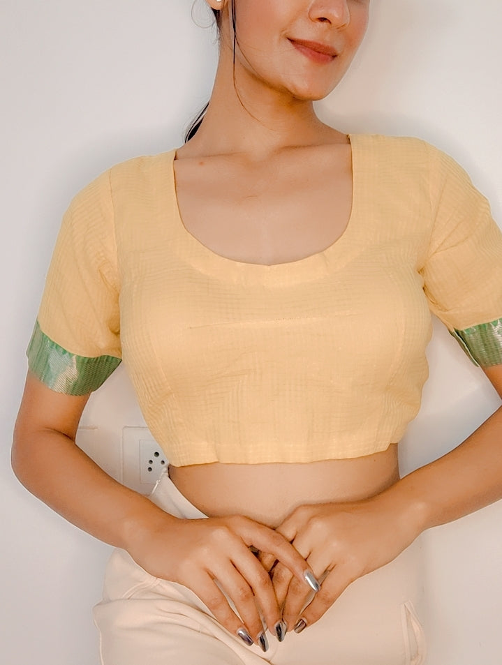 Pure Maheshwari Silk Stitched Blouse - Khinkhwab