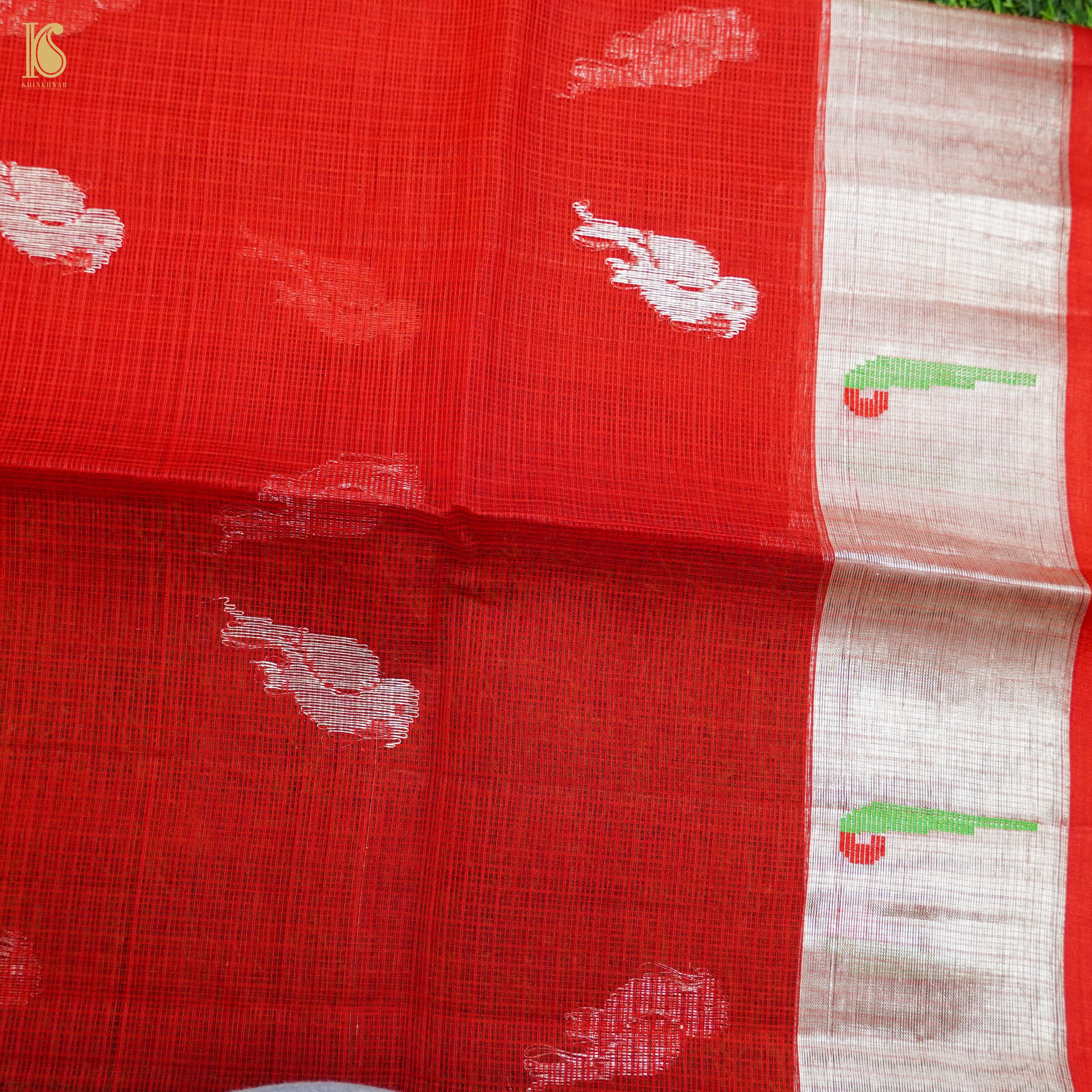 Handwoven Brown Real Zari Kota Silk Saree - Khinkhwab