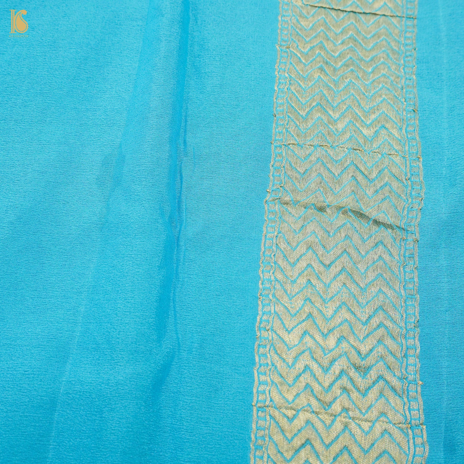 Persian Pink & Orange Pure Georgette Banarasi Honeycomb Saree - Khinkhwab