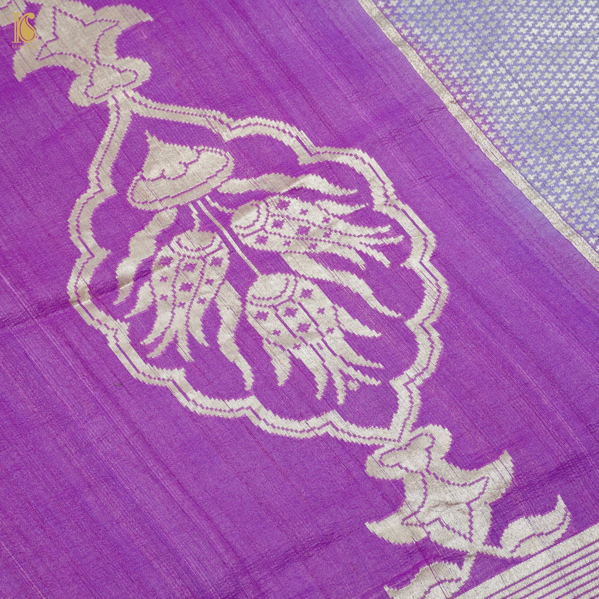 Pure Tussar Georgette Handloom Banarasi Turkish Saree - Khinkhwab