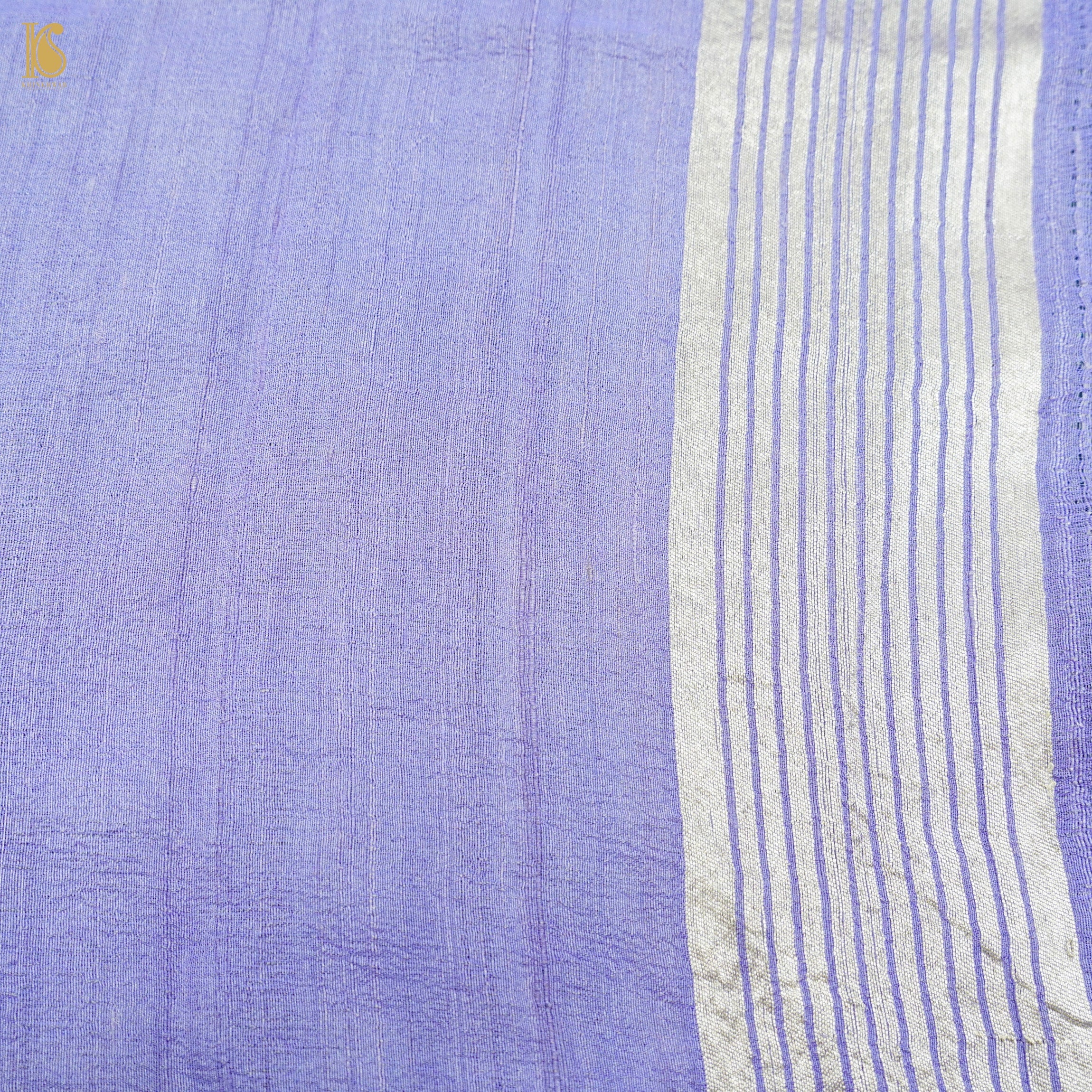 Pure Tussar Georgette Handloom Banarasi Turkish Saree - Khinkhwab