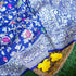 Egyptian Blue Tussar Silk Banarasi Bandhani Saree - Khinkhwab
