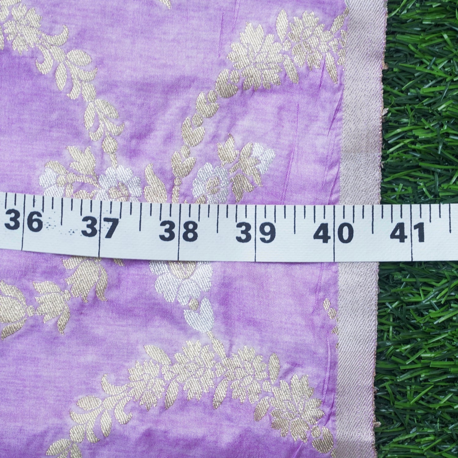 Purple Banarasi Semi Silk Fabric - Khinkhwab