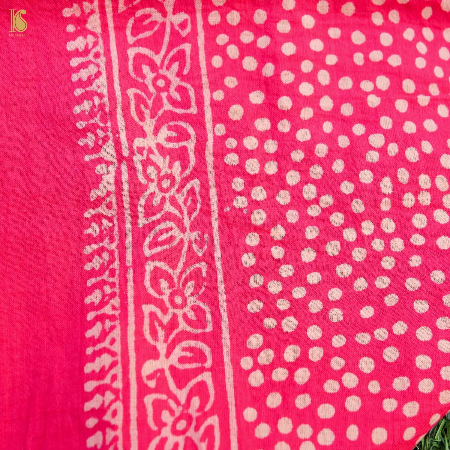 Red Pure Mul Cotton Ajrakh Saree - Khinkhwab