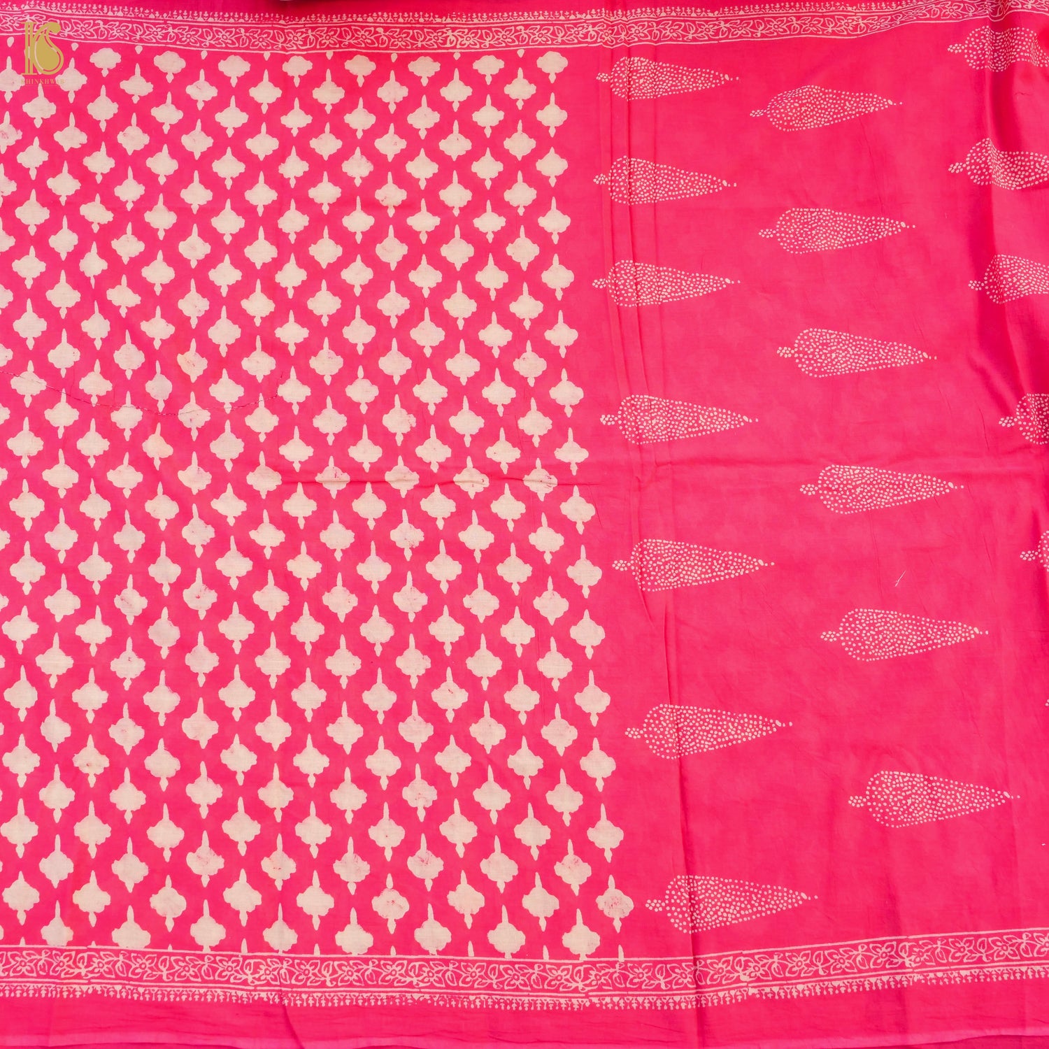 Red Pure Mul Cotton Ajrakh Saree - Khinkhwab