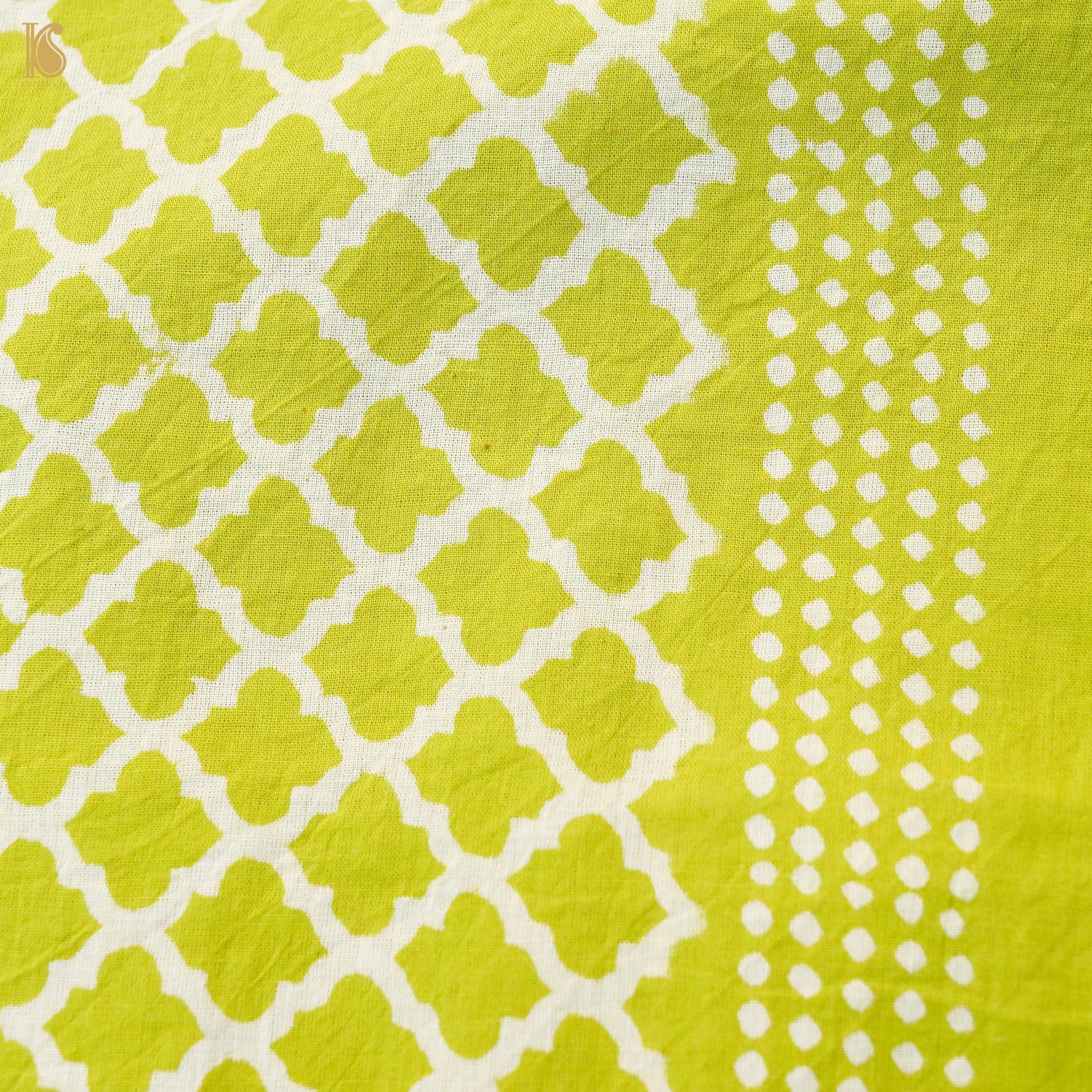 Barberry Green Pure Mul Cotton Ajrakh Saree - Khinkhwab