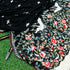 Black Handcrafted Parsi Gara Pure Georgette Swan Dupatta - Khinkhwab