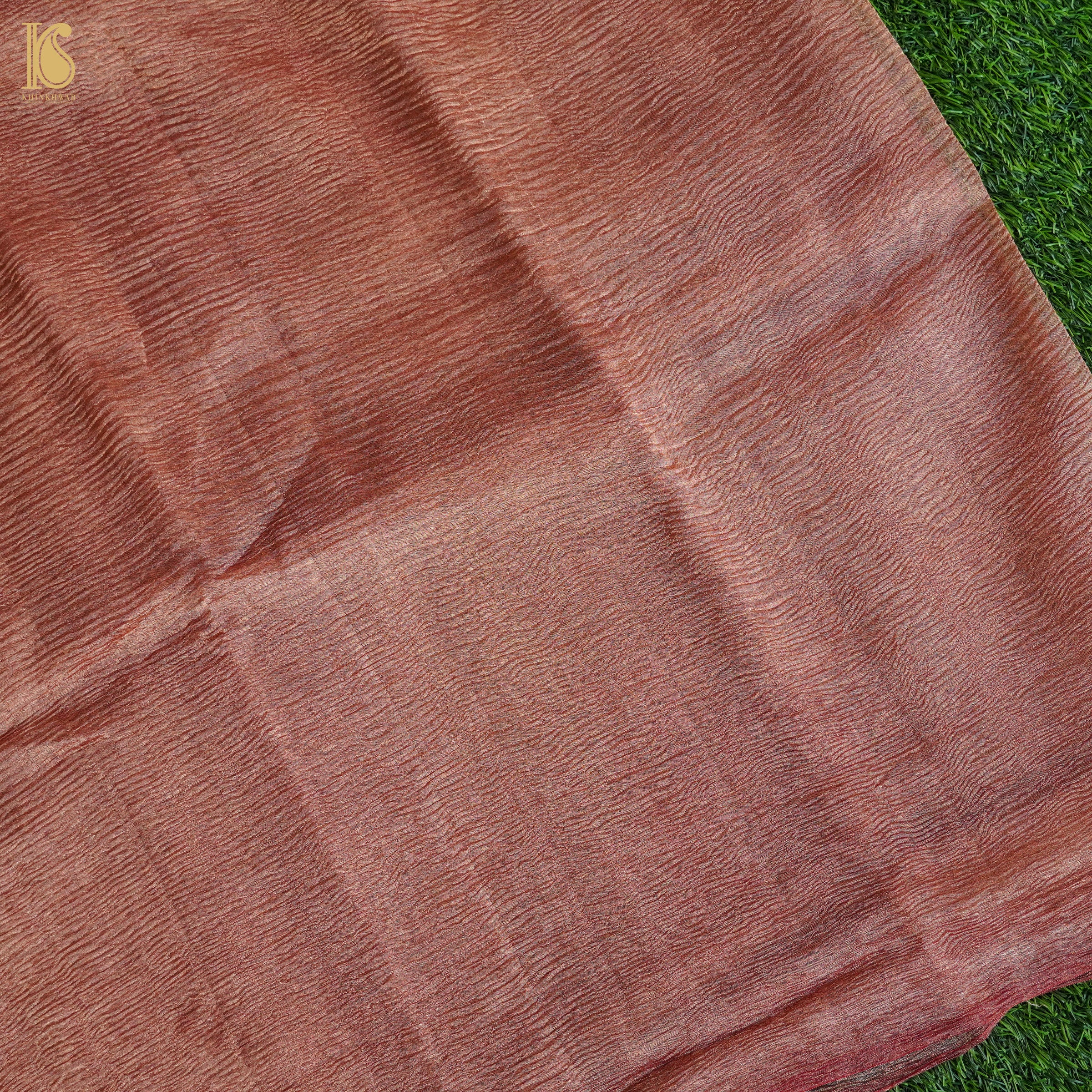 Sante Fe Wrinkle Pure Tissue Silk Saree - Khinkhwab