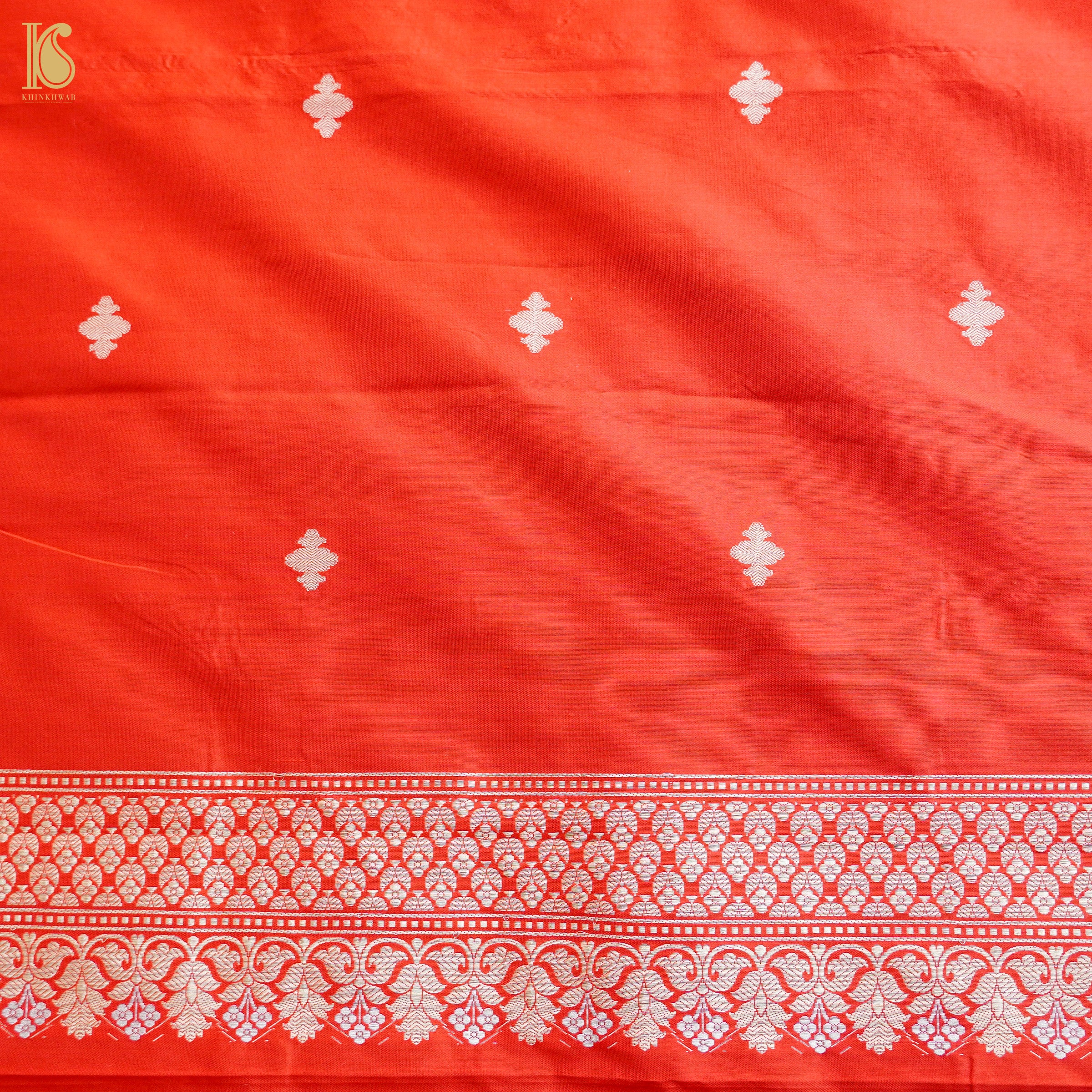 Pink & Red Handwoven Katan Silk Banarasi Suit Set - Khinkhwab