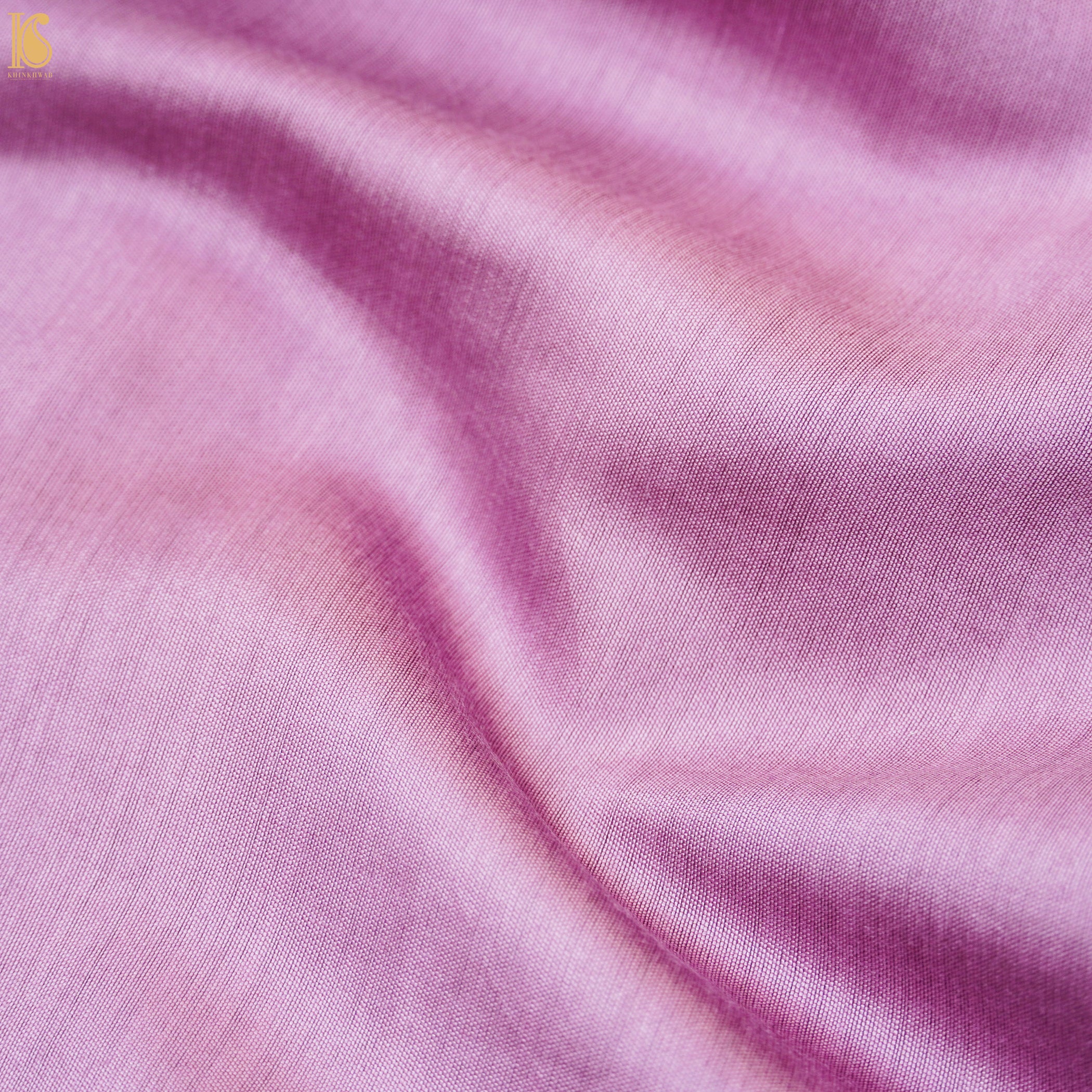 Lilac Pure Silk by Spun Silk Handloom Banarasi Suit Set with Dupatta - Khinkhwab