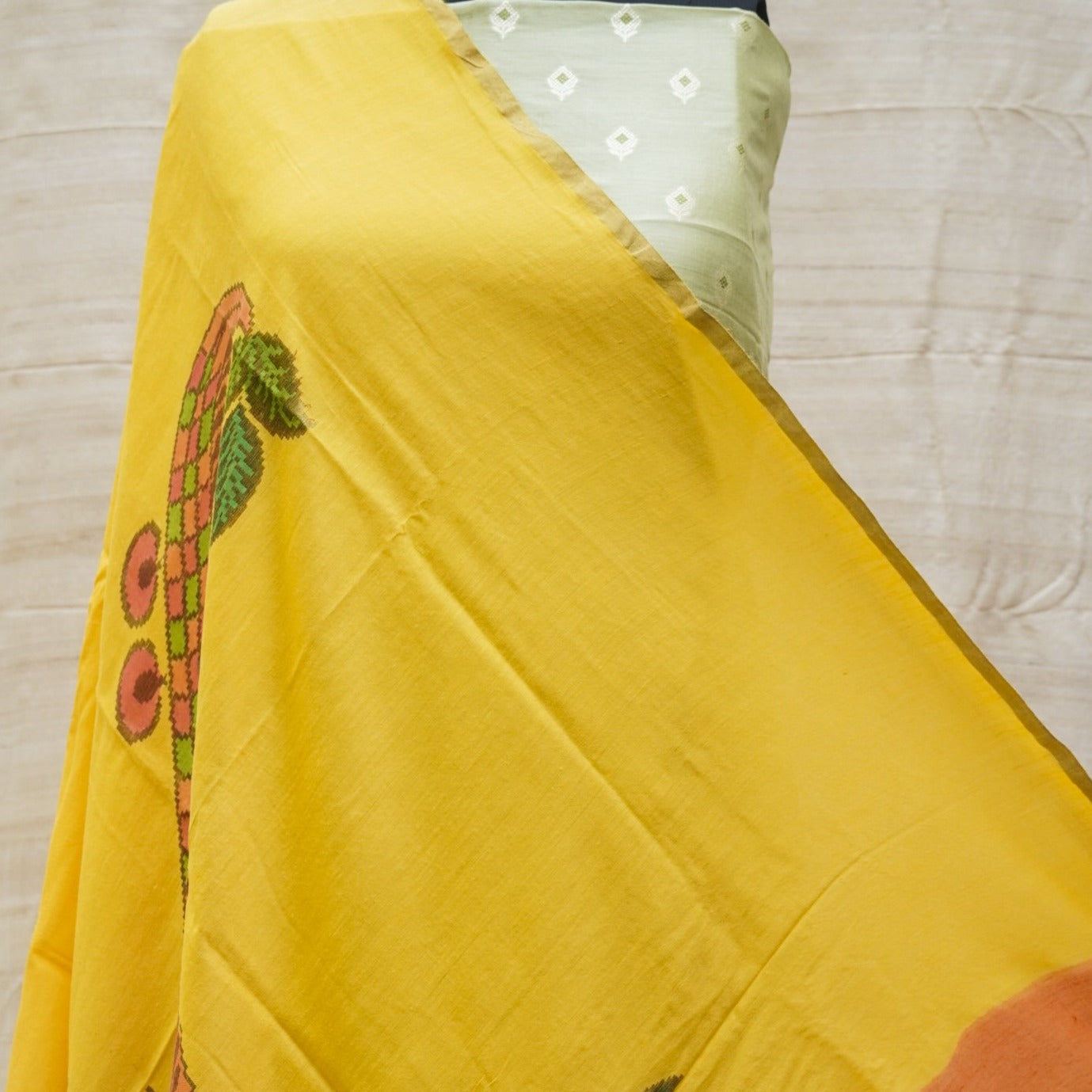 Ottoman Green Pure Silk by Spun Silk Handloom Banarasi Suit Set with Dupatta - Khinkhwab