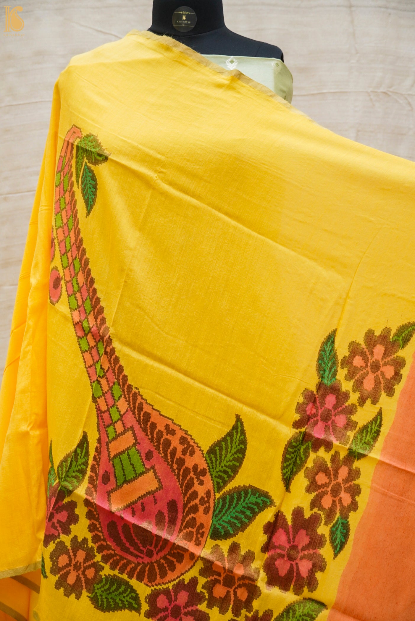 Ottoman Green Pure Silk by Spun Silk Handloom Banarasi Suit Set with Dupatta - Khinkhwab