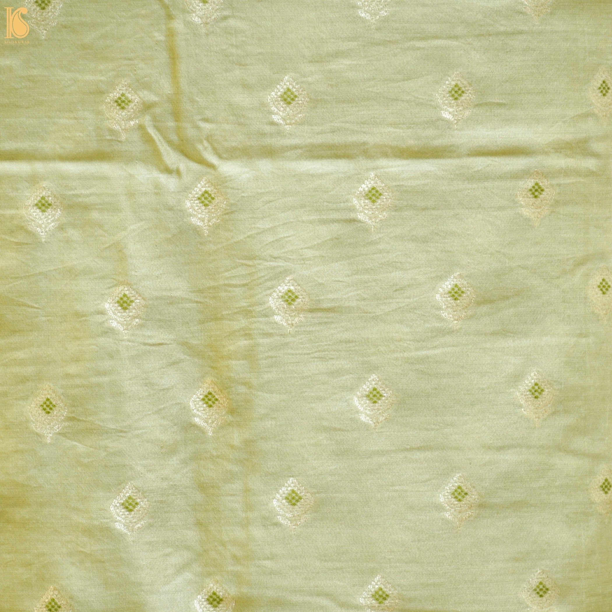 Ottoman Green Pure Silk by Spun Silk Handloom Banarasi Suit Set with Dupatta - Khinkhwab