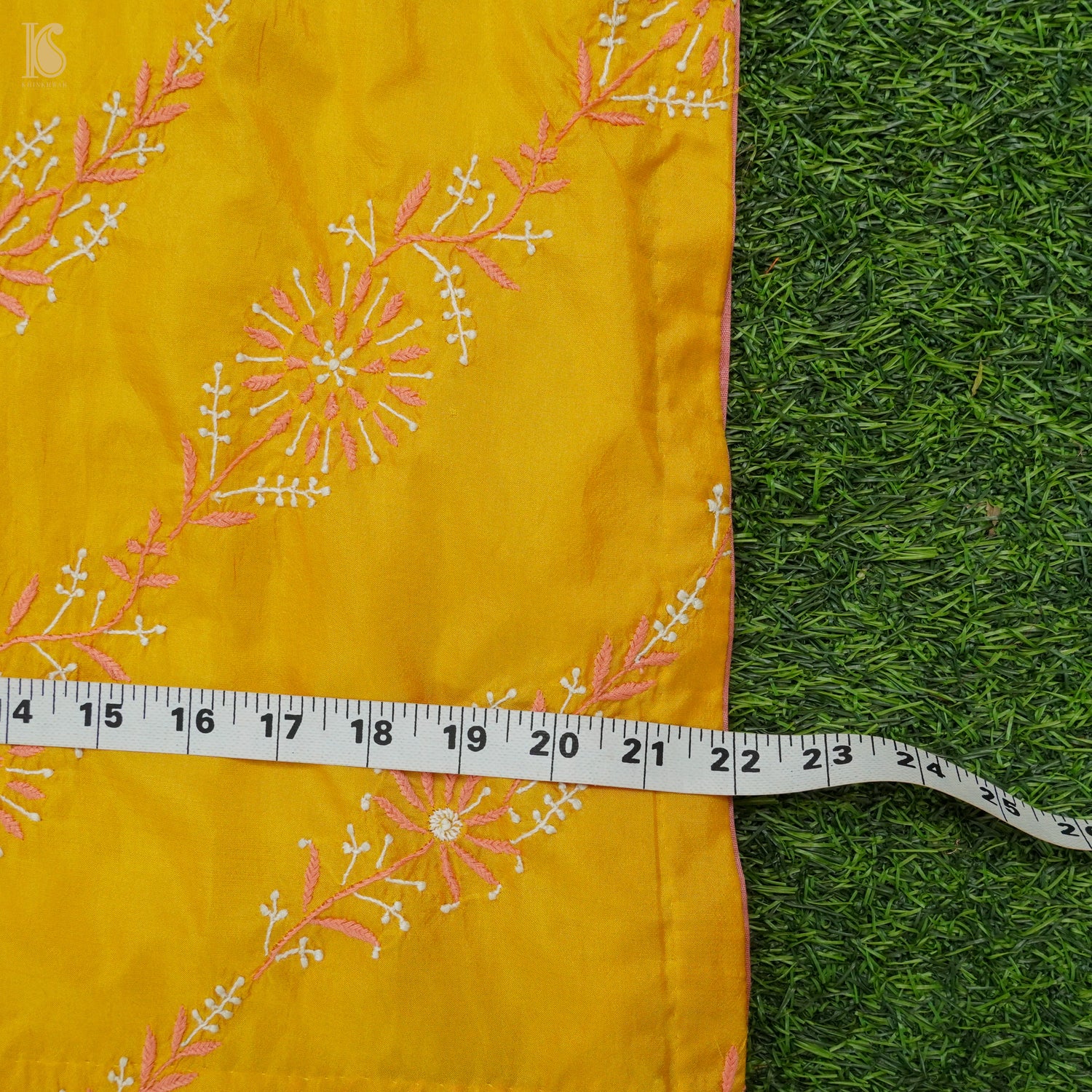 Pure Katan Silk Handwoven Chikankari Stitched Kurta - Khinkhwab