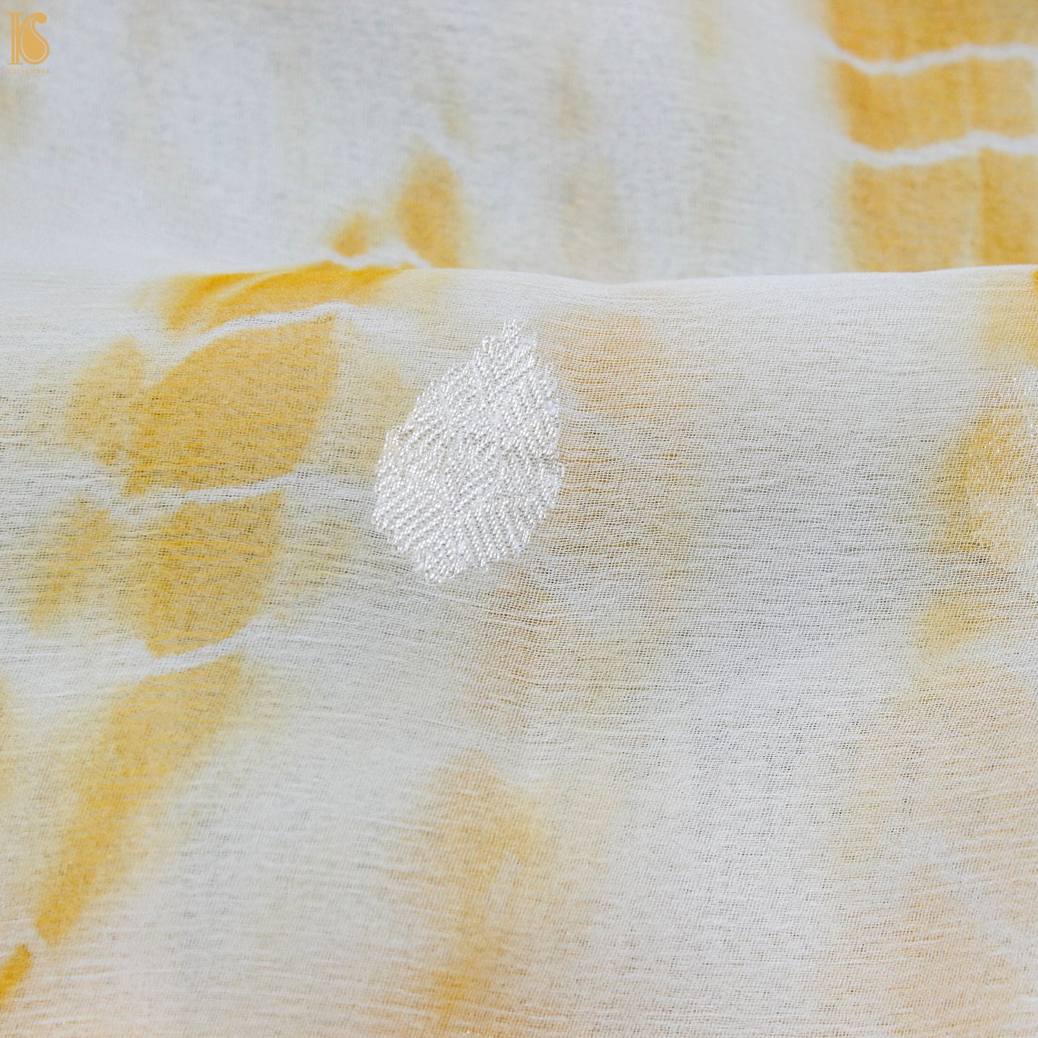 Yellow Pure Georgette Handloom Banarasi Shibori Saree - Khinkhwab