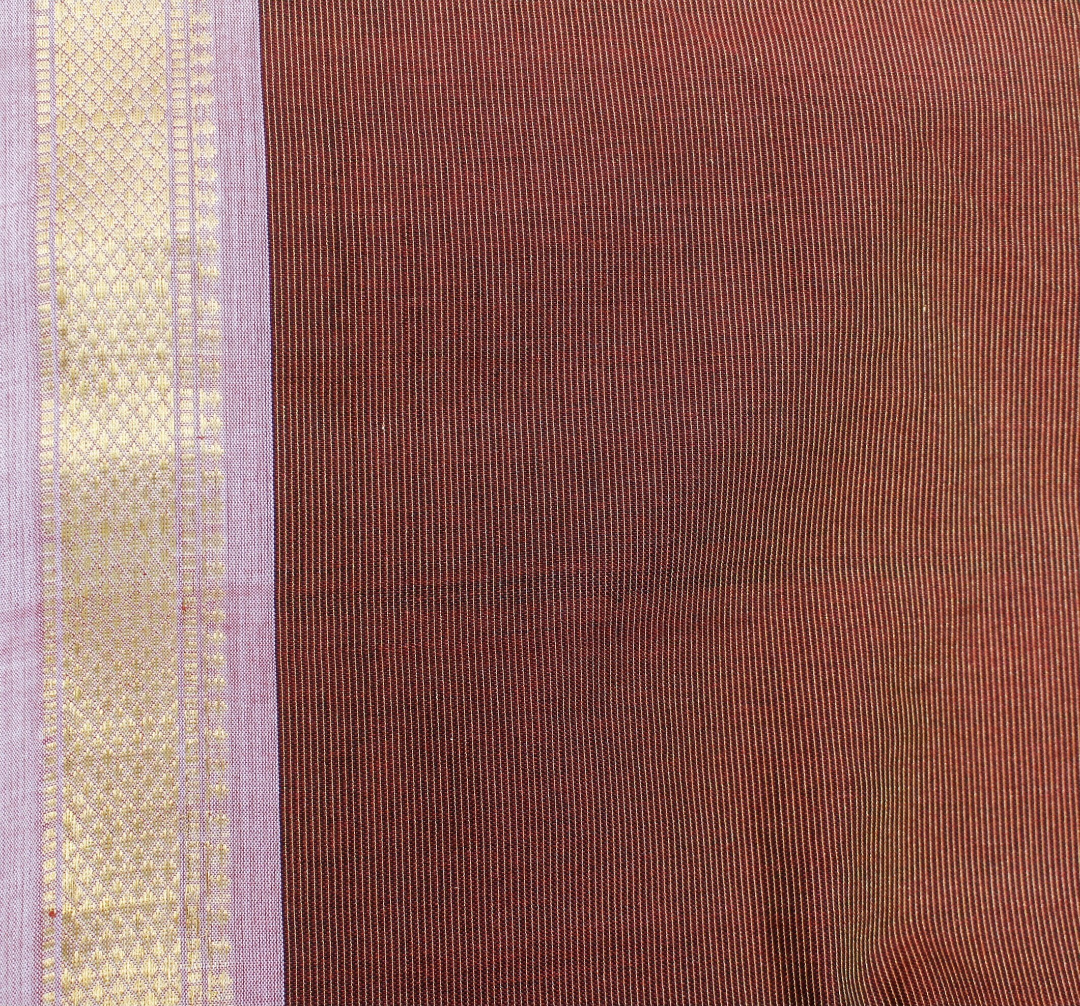 Red Oxide Pure Cotton Tissue Handwoven Paithani Saree - Khinkhwab