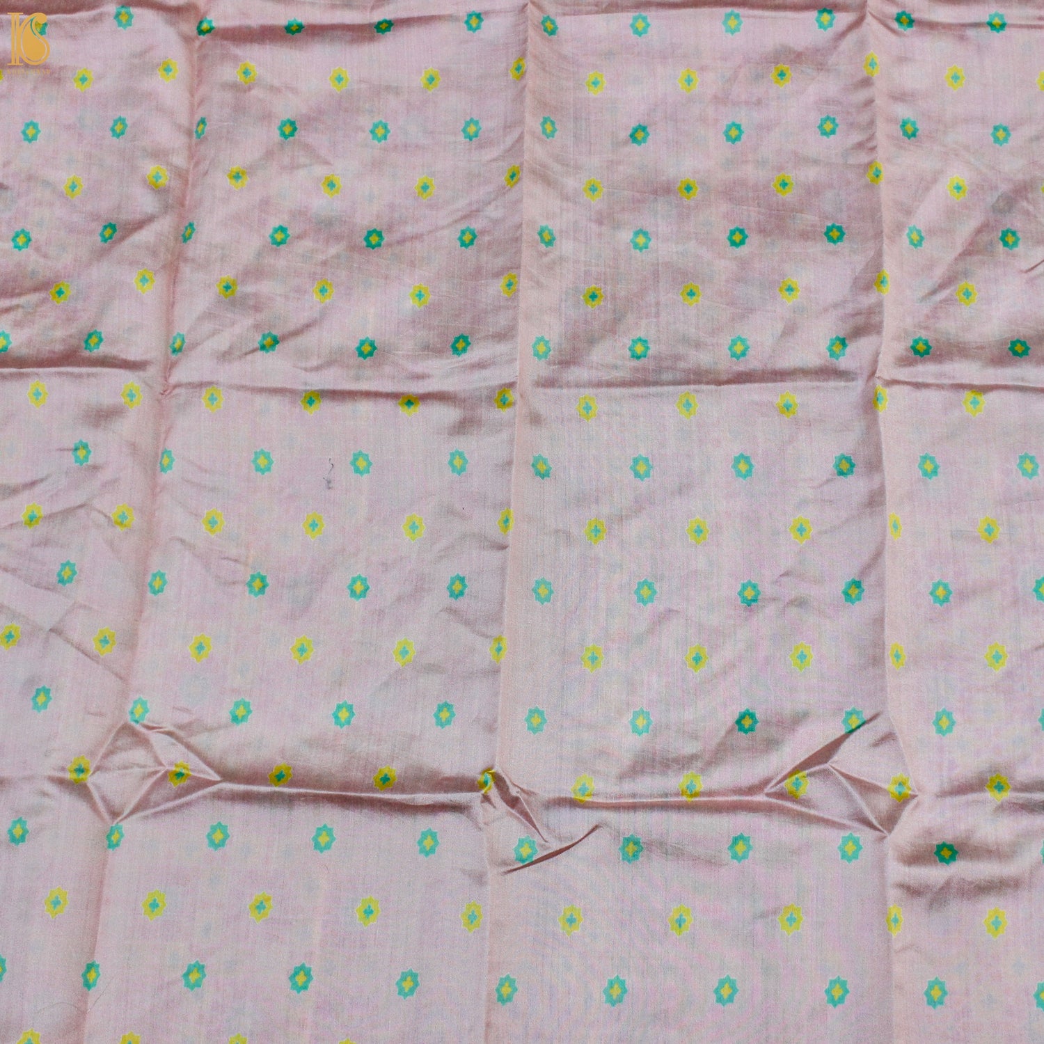 SITARA - Lavender Blush Pure Sateen Silk Print Fabric - Khinkhwab