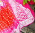 Pink & Red Pure Georgette Handloom Banarasi Bandhani Saree - Khinkhwab