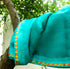 KARANFİL - Blue Pure Organza Print Dupatta - Khinkhwab