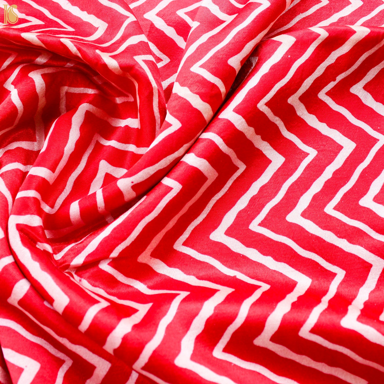 Pure Mashru Silk Hand Block Ajrakh Fabric - Khinkhwab