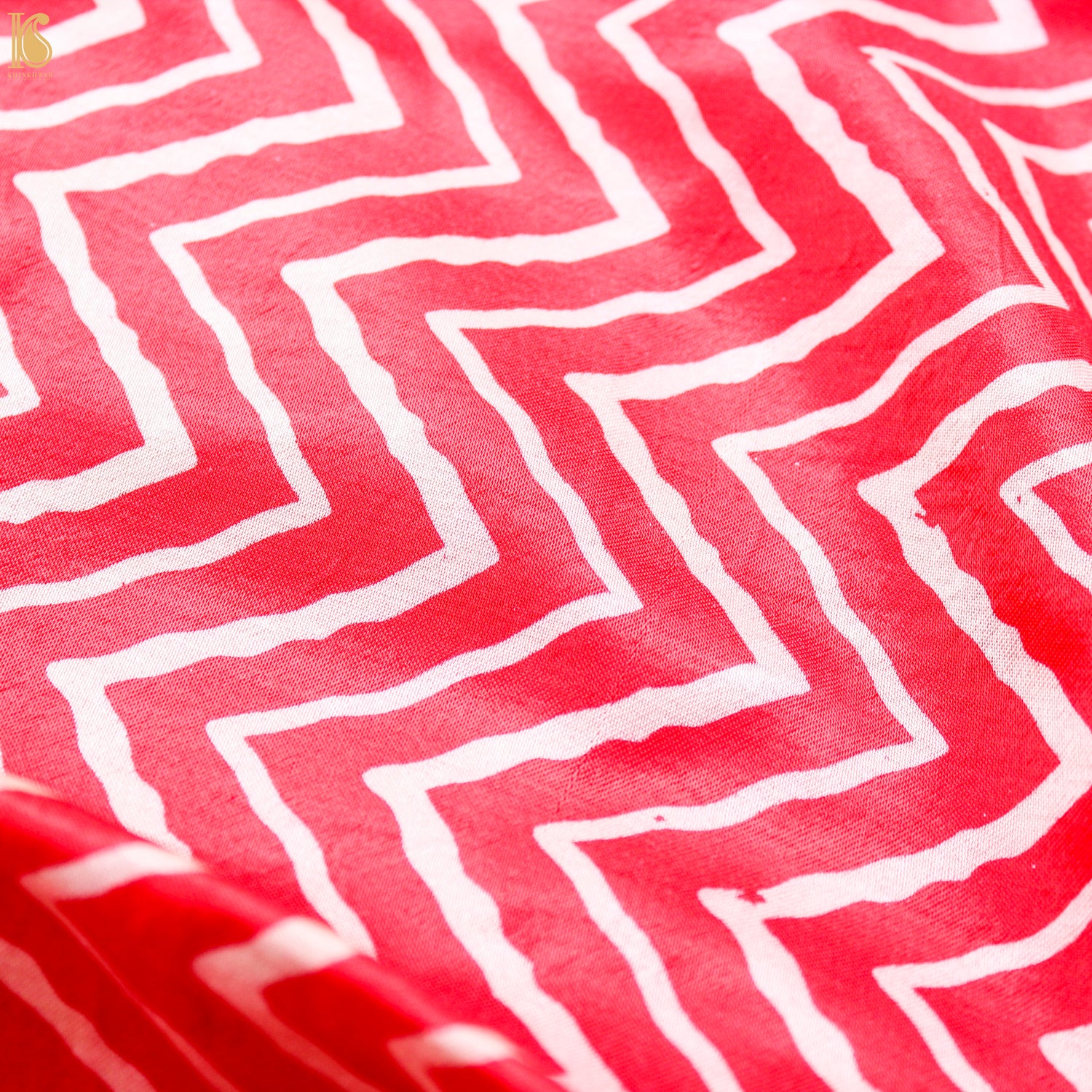 Pure Mashru Silk Hand Block Ajrakh Fabric - Khinkhwab