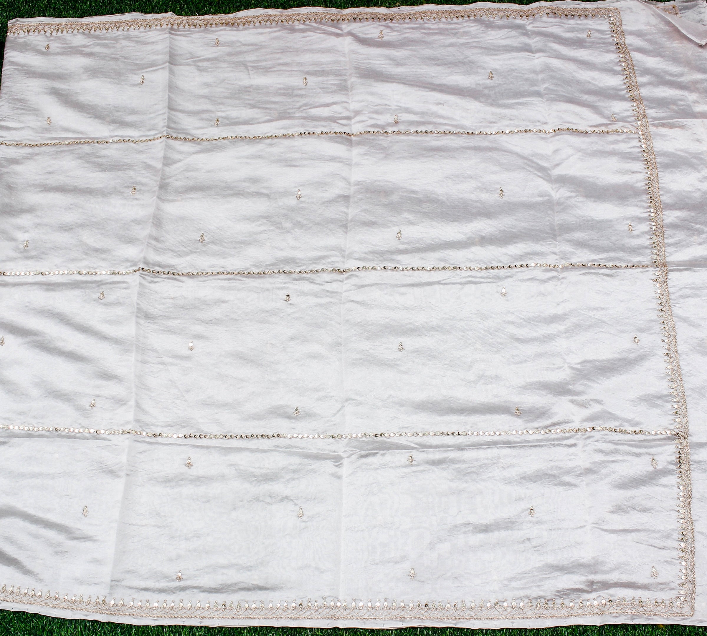 Pure Organza Silk Dupatta with Marodi Embroidery - Khinkhwab