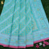 Fountain Blue Pure Cotton Handloom Banarasi Jamdani Ektara Saree - Khinkhwab