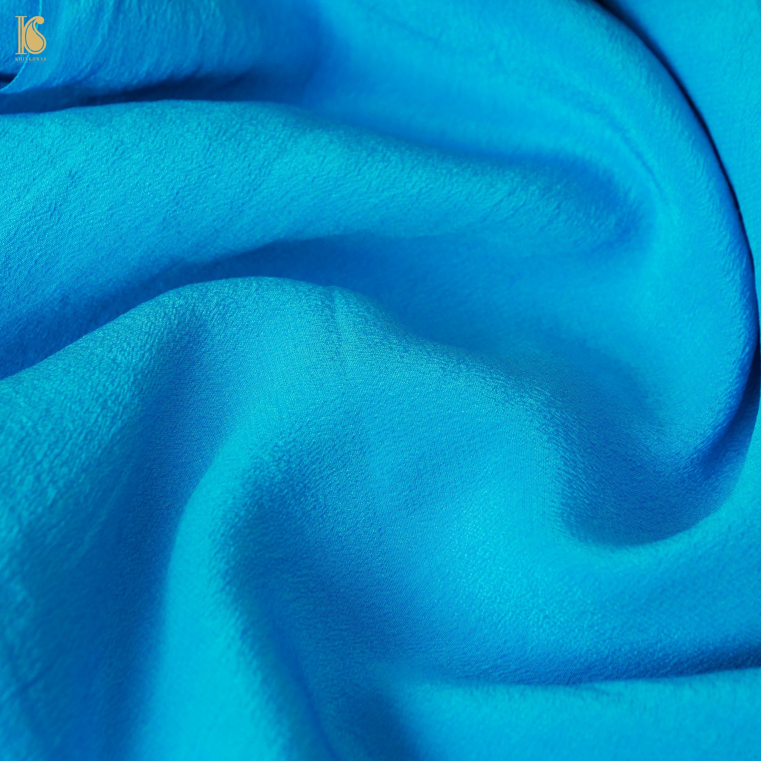 Ultramarine Blue Leheriya Pure Georgette Gotta Patti Suit Set - Khinkhwab