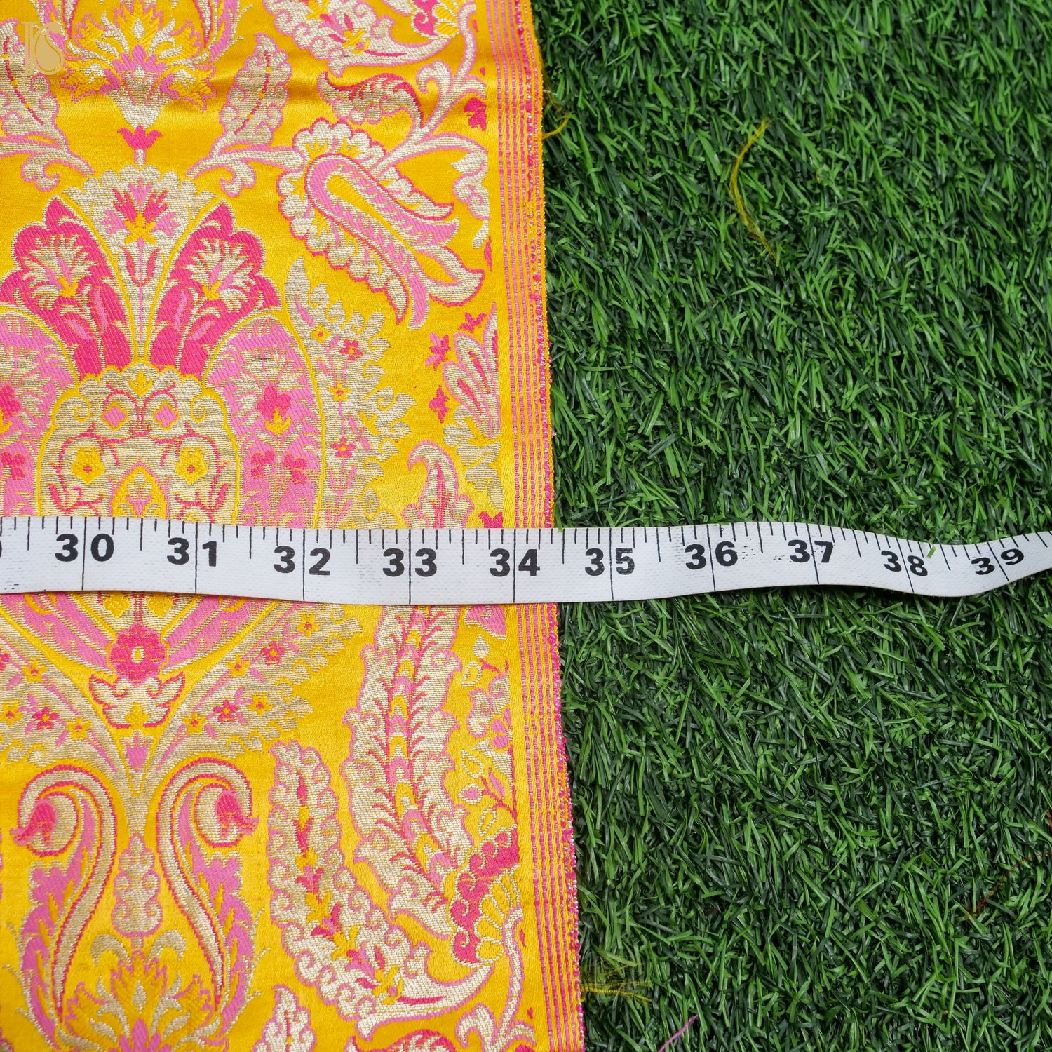 Yellow Kinkhab / Kimkhab Brocade Banarasi Fabric - Khinkhwab