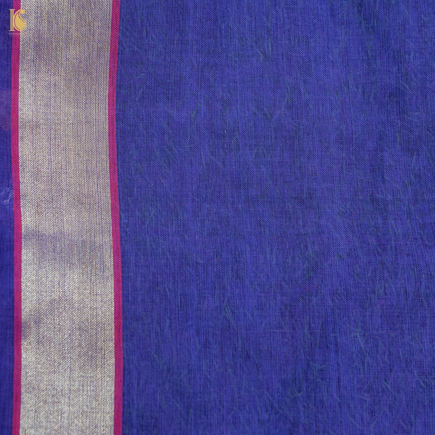 Jacksons Purple Handwoven Pure Cotton Real Zari Banarasi Saree - Preorder - Khinkhwab