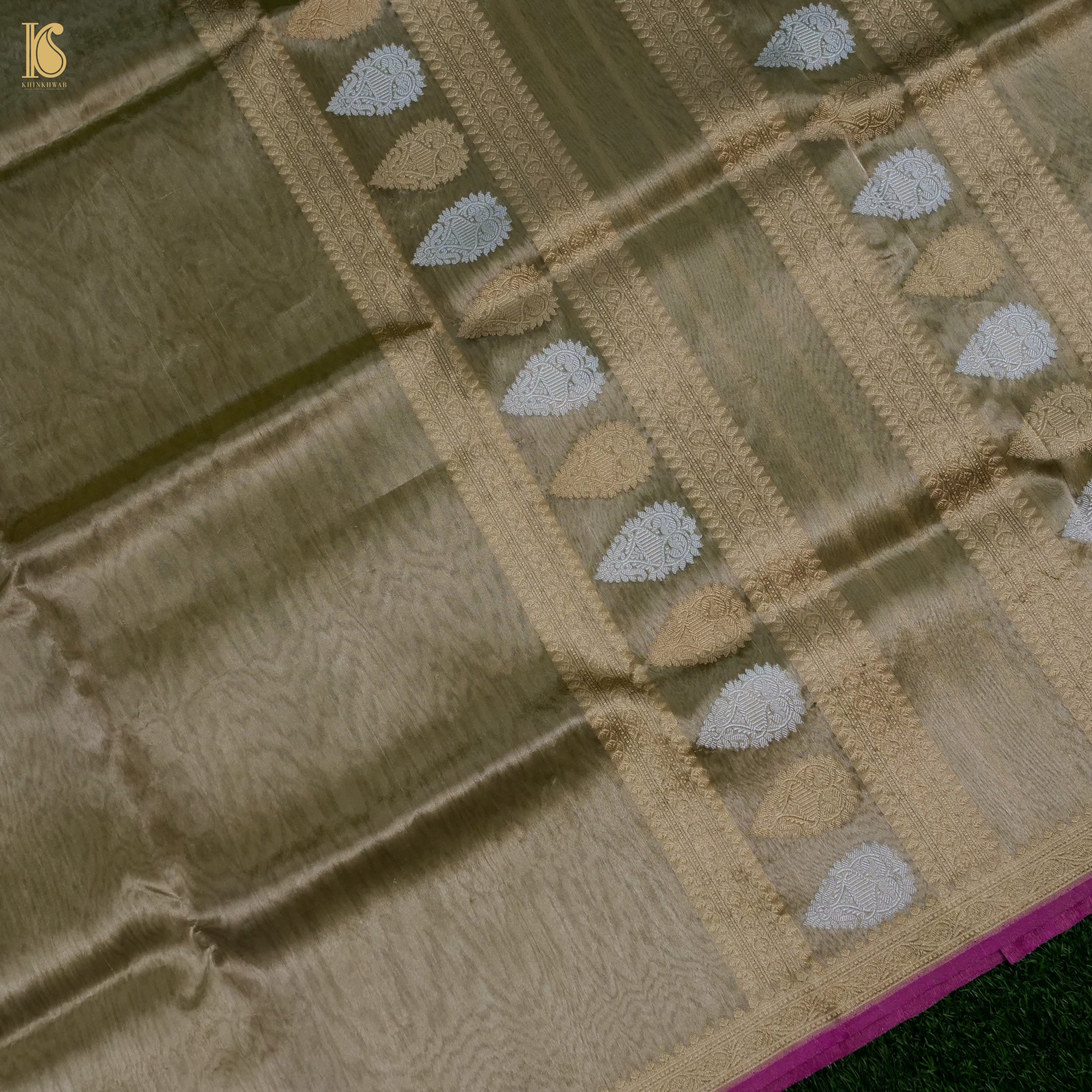 Rekha - Pure Tissue Silk Handwoven Banarasi Saree - Khinkhwab